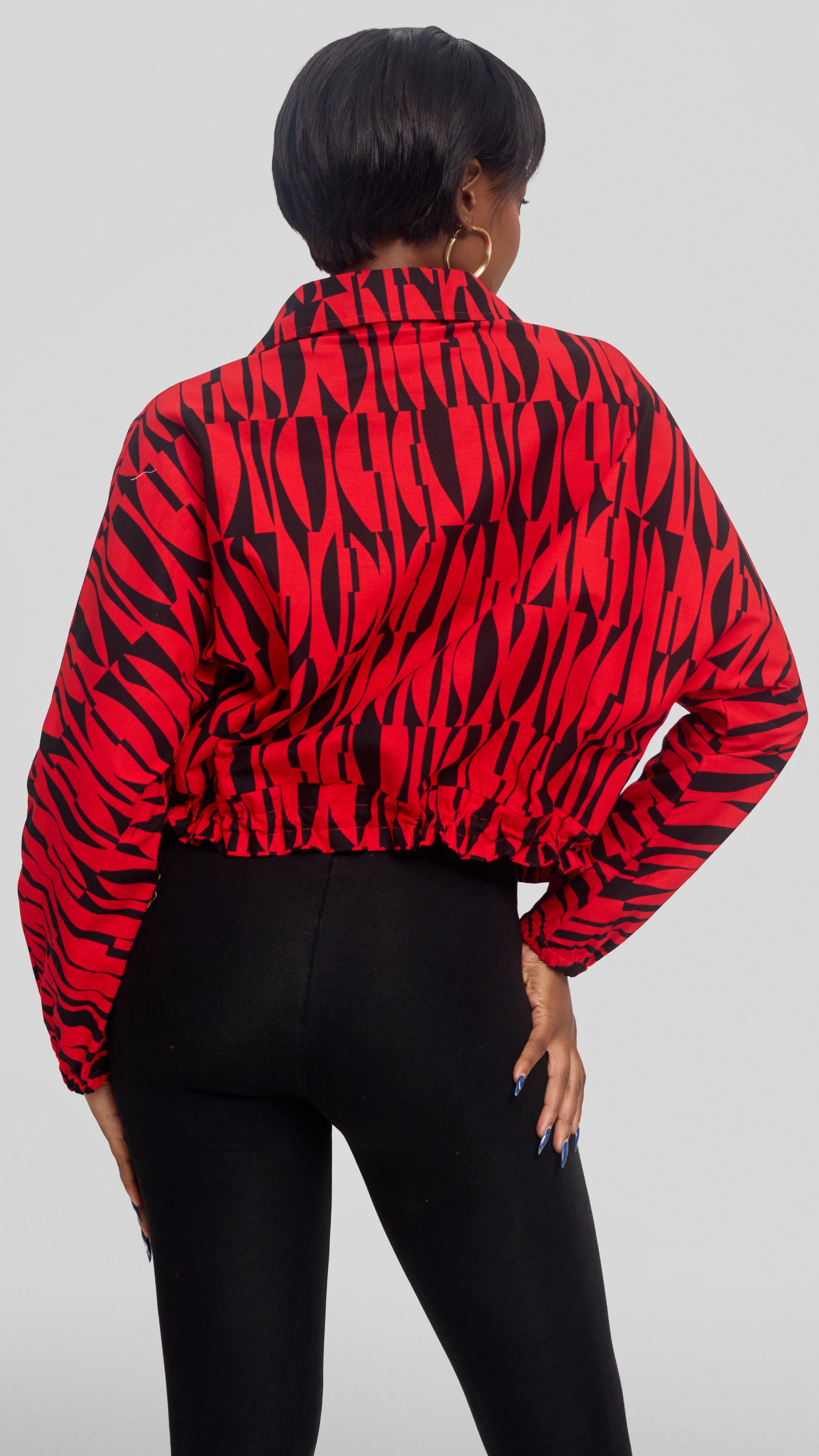Safari by Vivo Zipped Jacket in Kitenge - Shaba Print