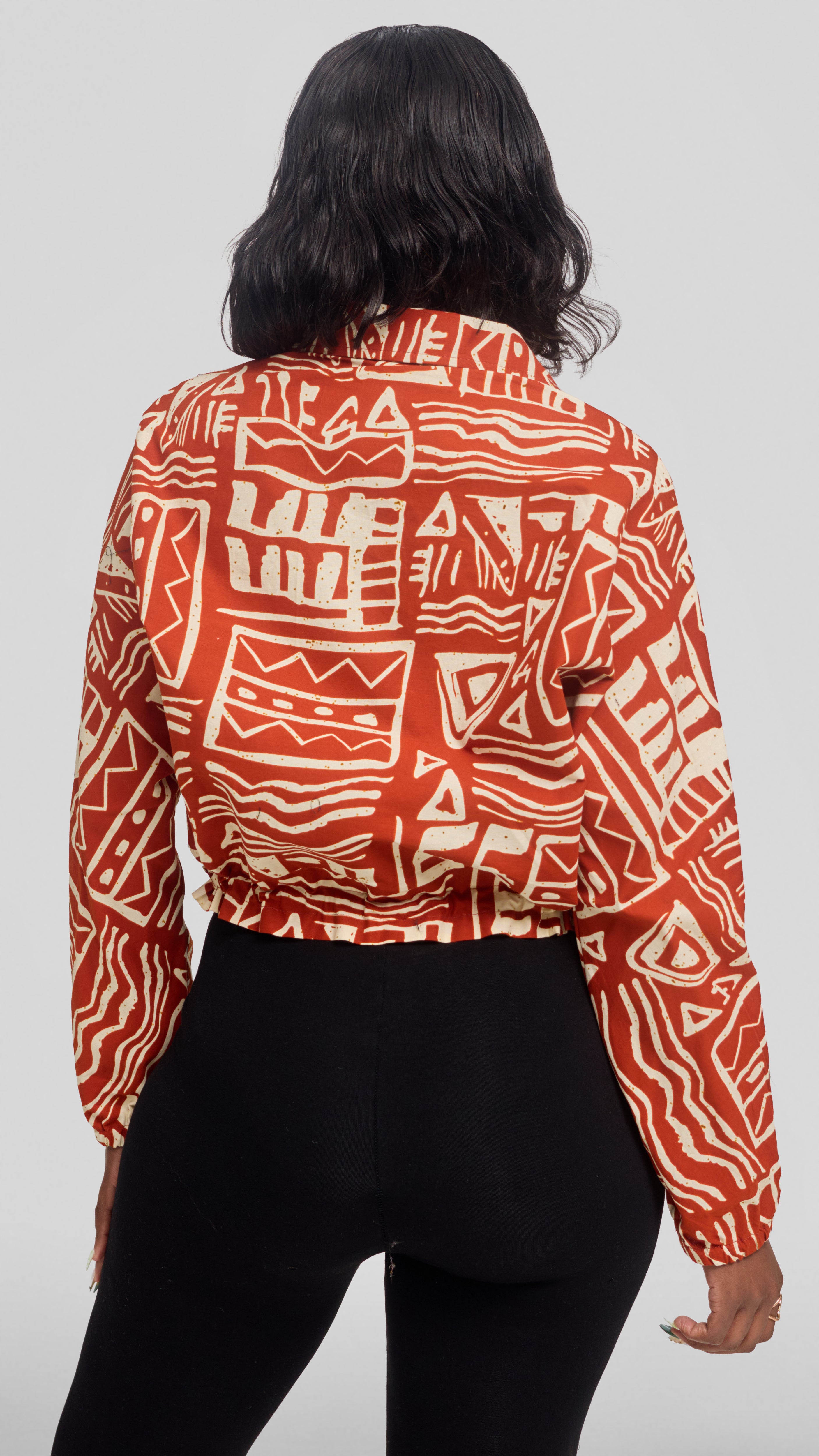Safari by Vivo Zipped Jacket in Kitenge - Jamu Print