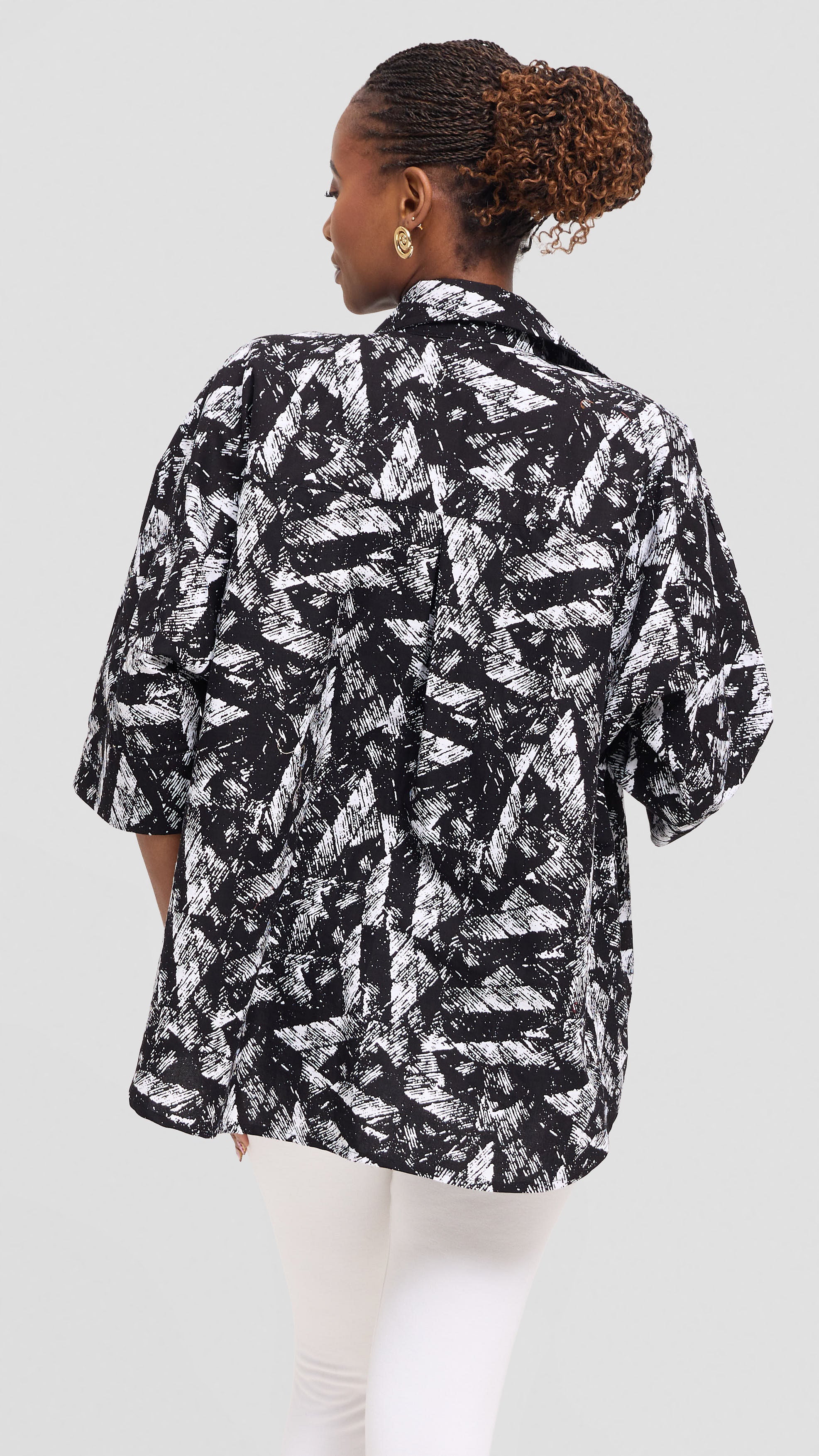 Vivo Back Pleat Loose Top in Kitenge - Sizwe Print