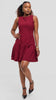 Vivo Niari Pleated Dress in Crepe - Maroon