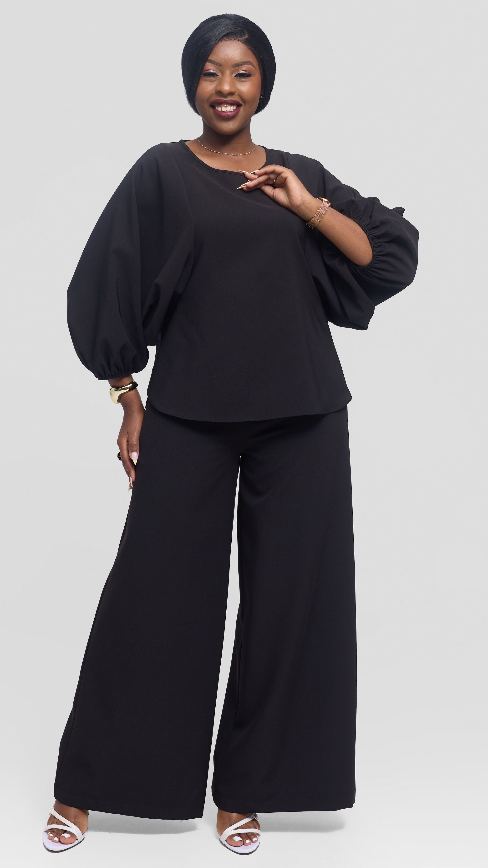 Vivo Dolman Top in Crepe - Black