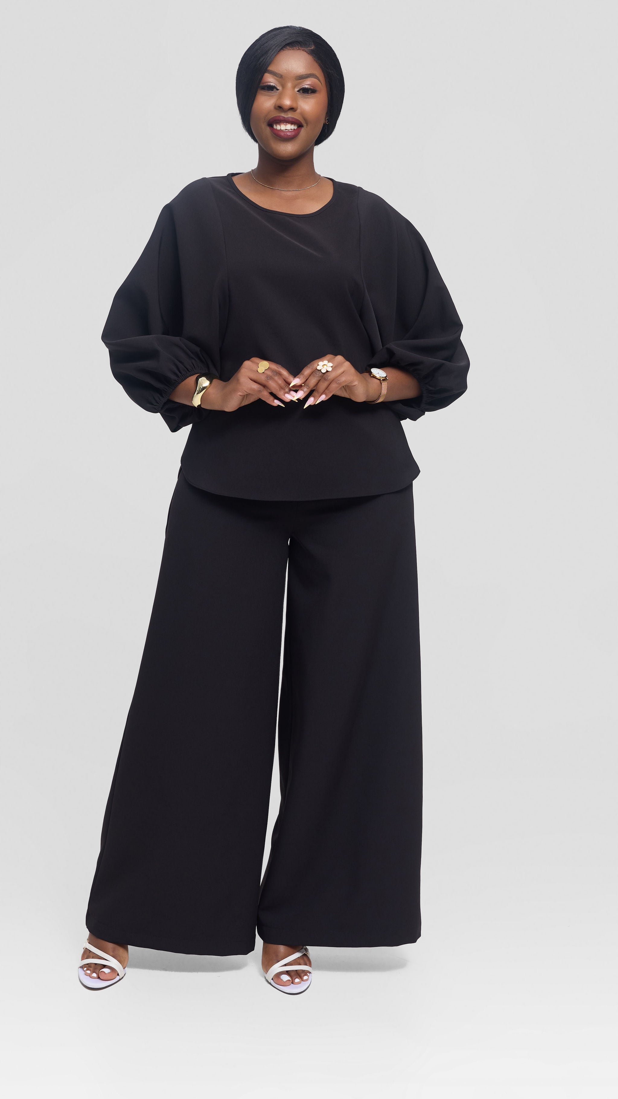 Vivo Dolman Top in Crepe - Black