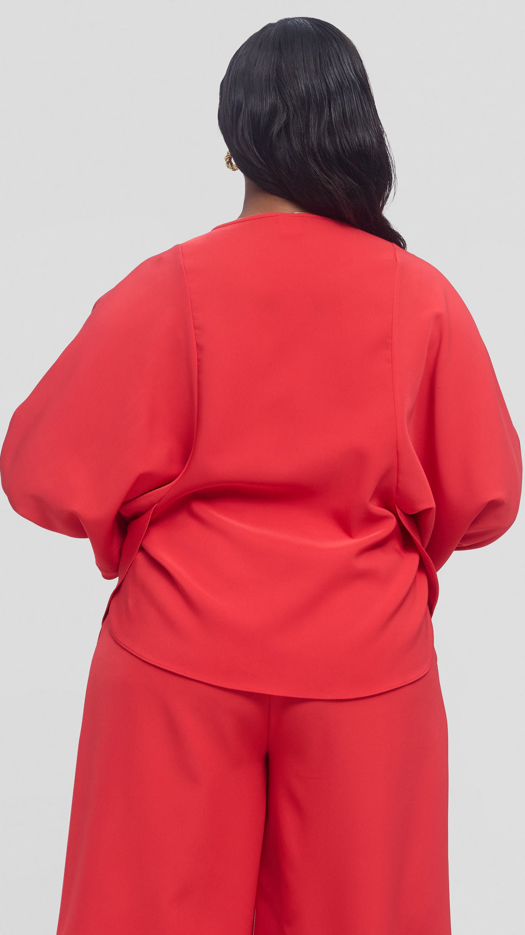Vivo Dolman Top in Crepe - Red
