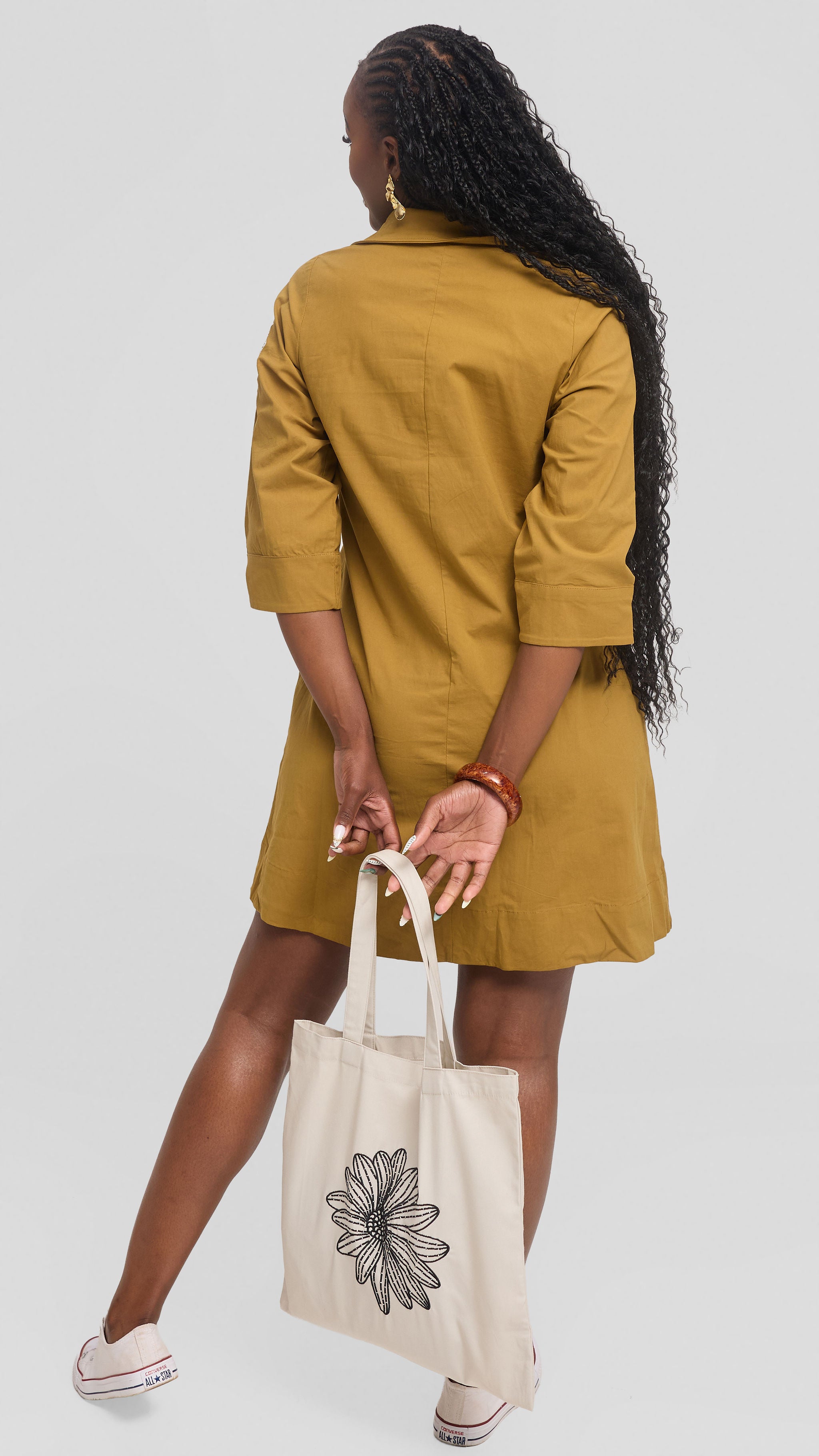 Safari by Vivo Embroidered Tote Bag - Beige