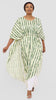Vivo Essi Scalloped Maxi Top in Satin - Cream / Olive Huwa Print