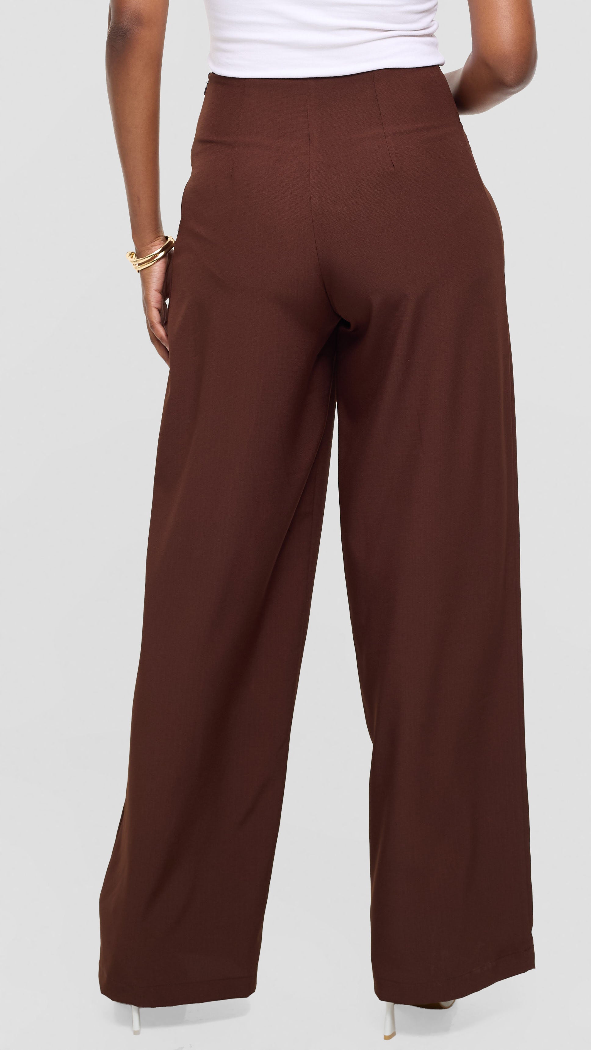 Vivo Kani Wide Leg Pants - Chocolate Brown