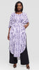 Vivo Essi Scalloped Maxi Top in Satin - Cream / Lilac Huwa Print