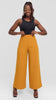 Vivo Tatili Wide Leg Pants in Heavy Crepe - Dark Mustard