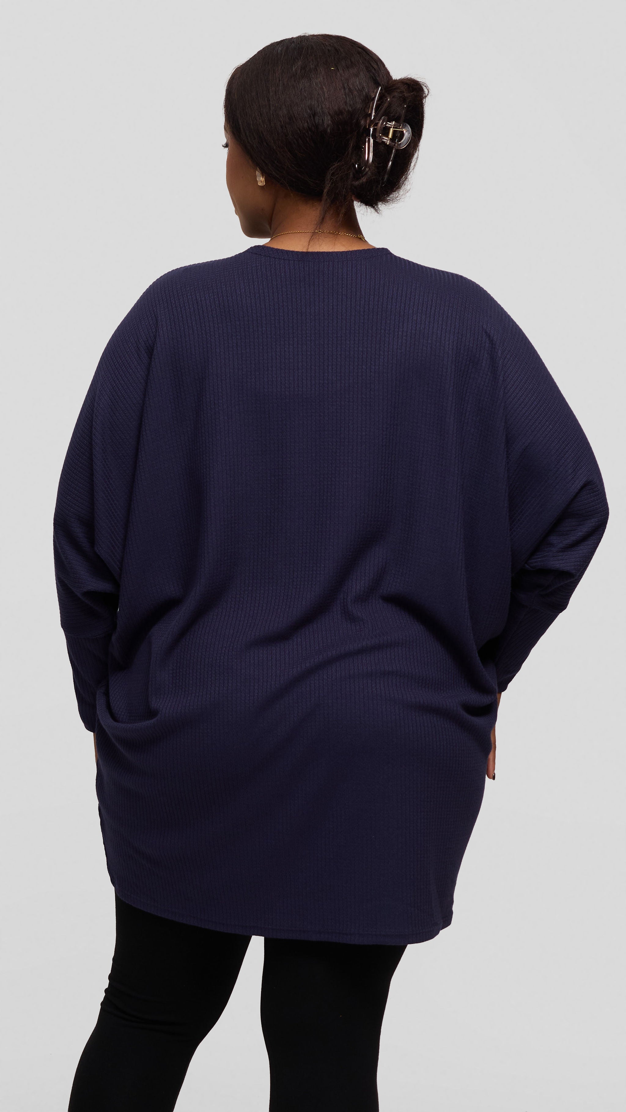 Vivo Mini Butterfly Kimono in Sweater - Navy Blue
