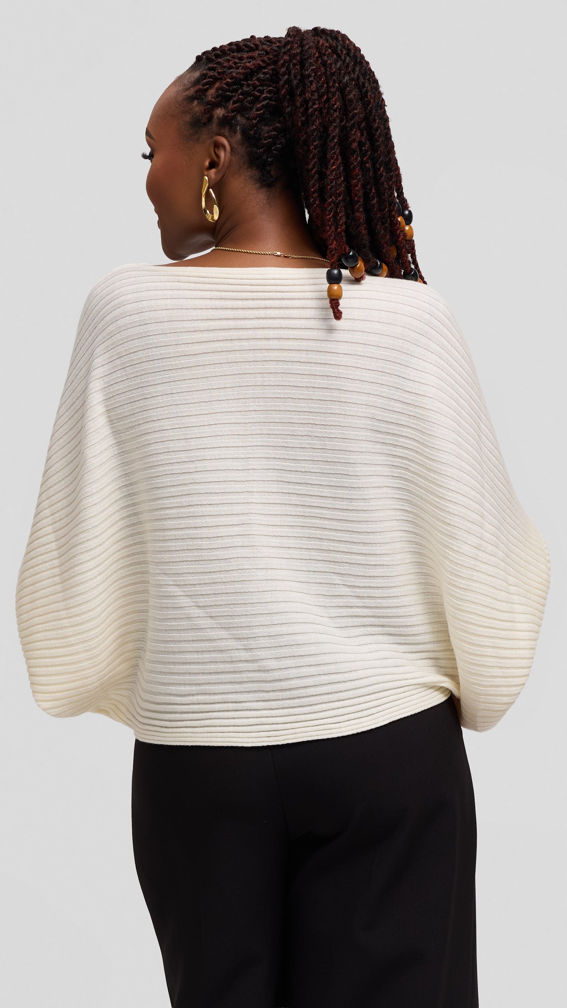 Vivo Balloon Sleeved Sweater - Off White