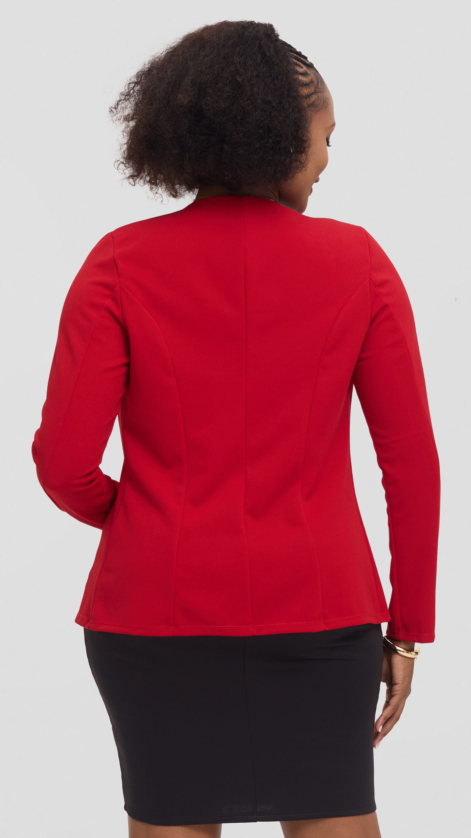 Vivo Basic Dua Jacket in Ponte - Red