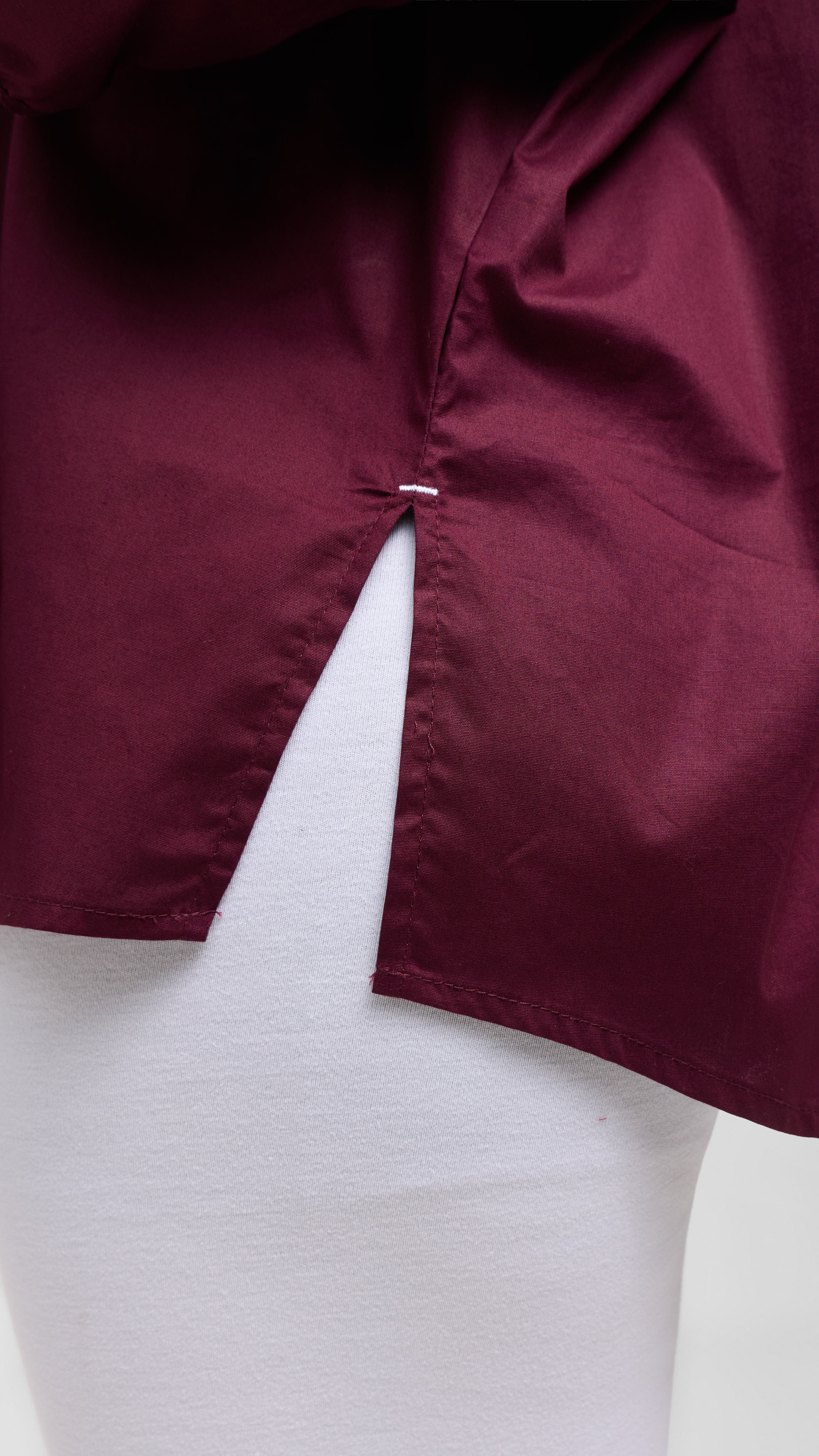 Vivo Back Pleat Loose Top in Cotton - Mulberry