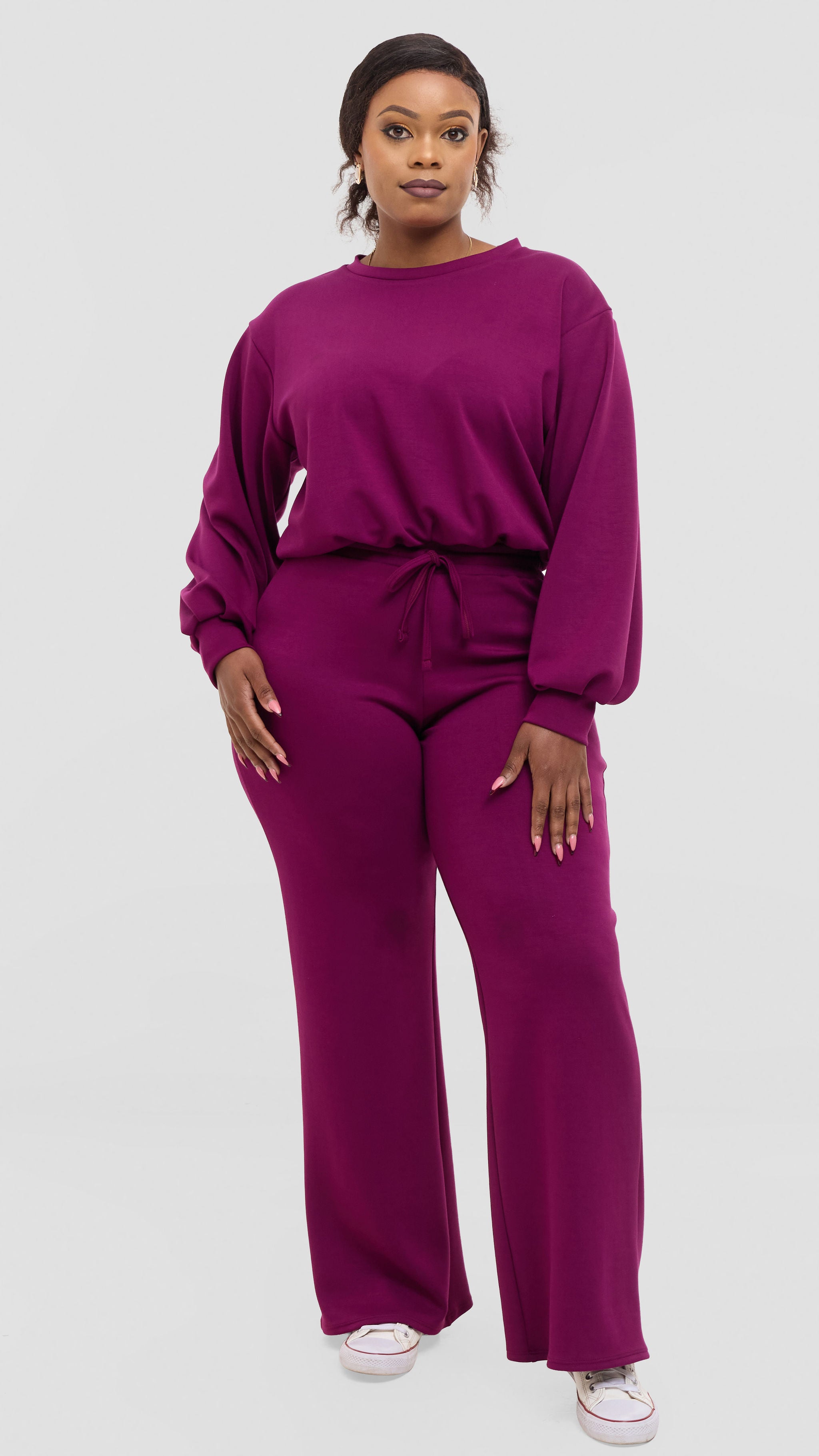 Vivo Straight Pants in Scuba - Mulberry