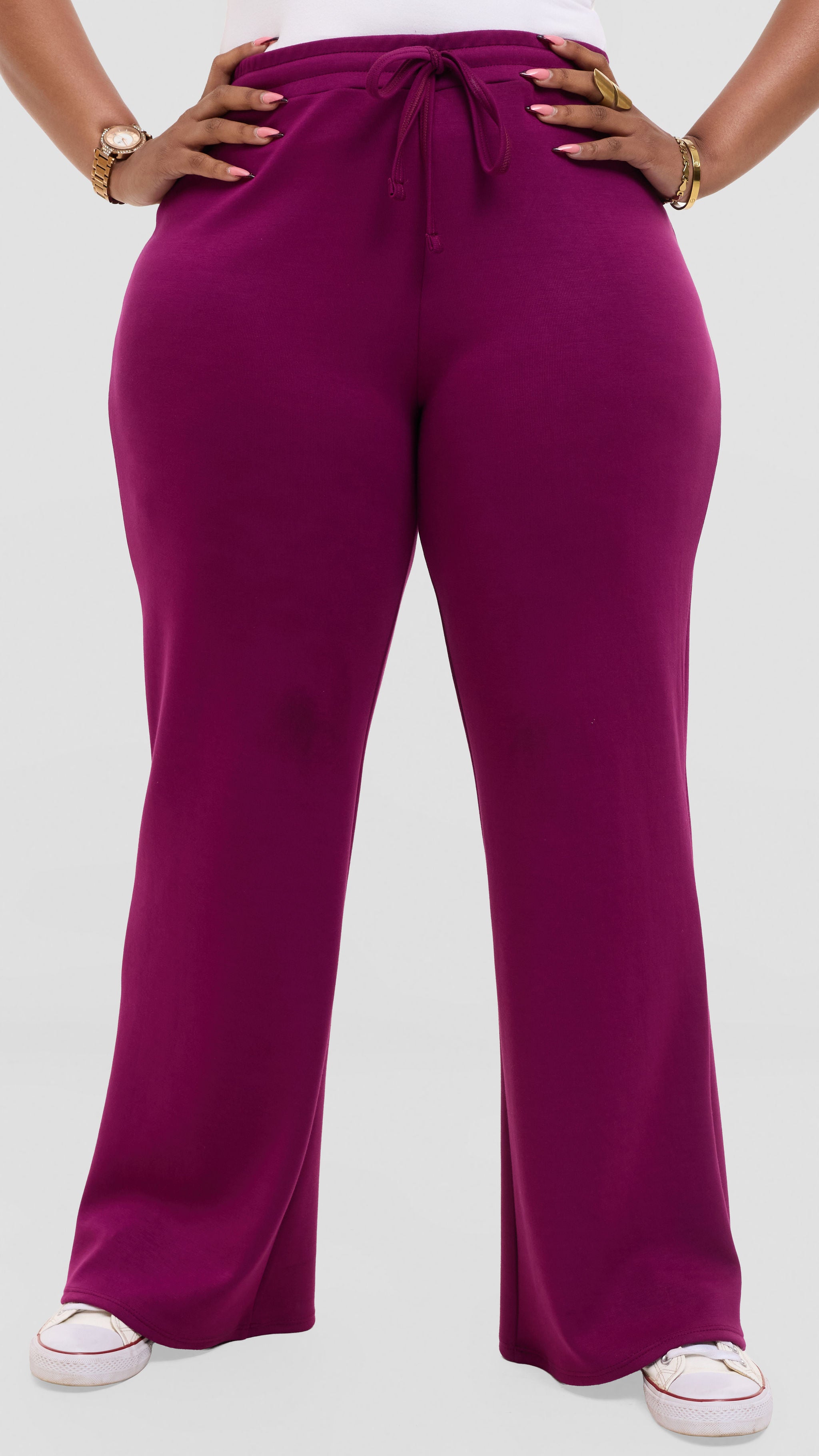 Vivo Straight Pants in Scuba - Mulberry