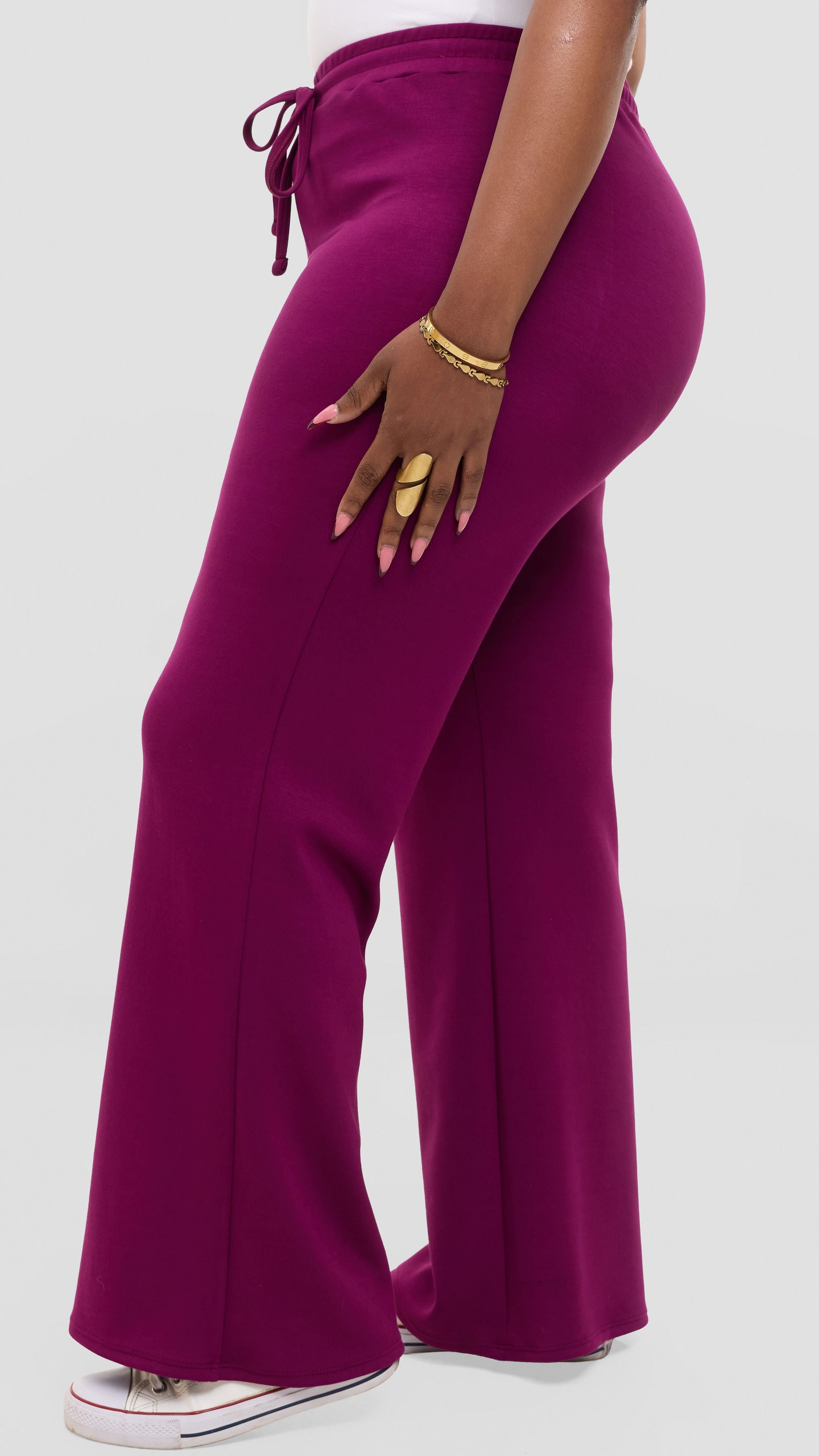 Vivo Straight Pants in Scuba - Mulberry
