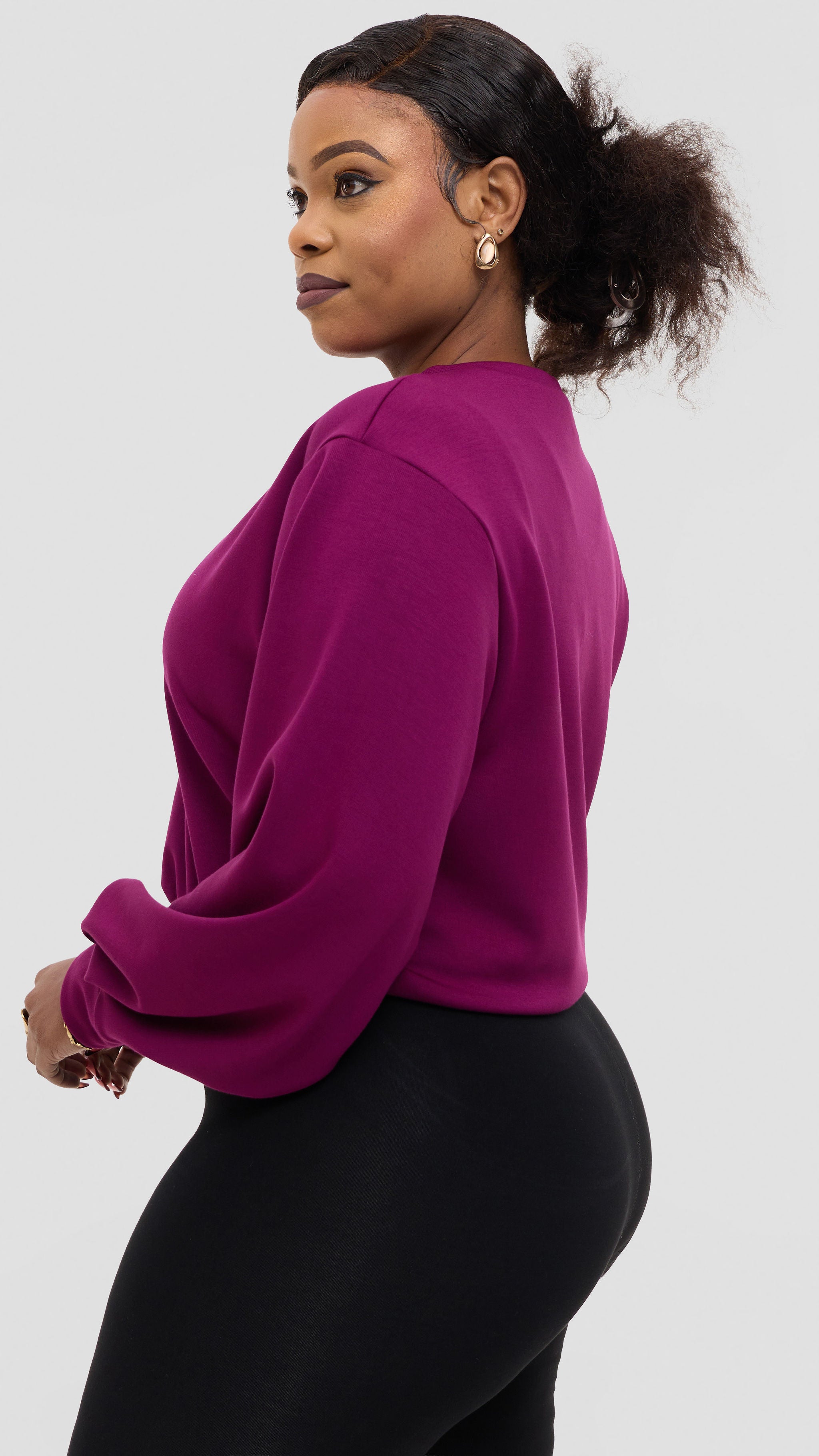 Vivo Sweatshirt in Scuba - Mulberry