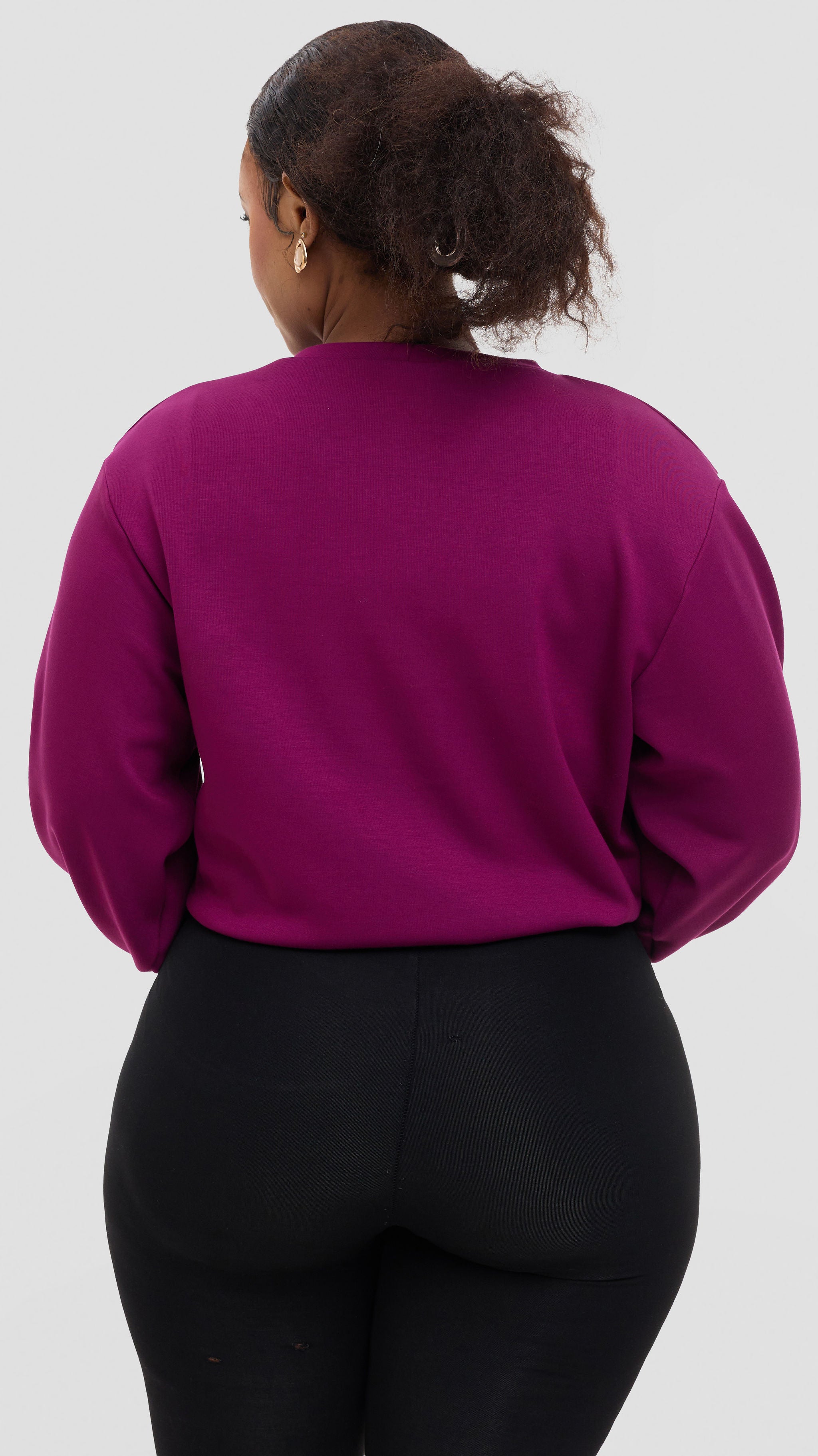 Vivo Sweatshirt in Scuba - Mulberry