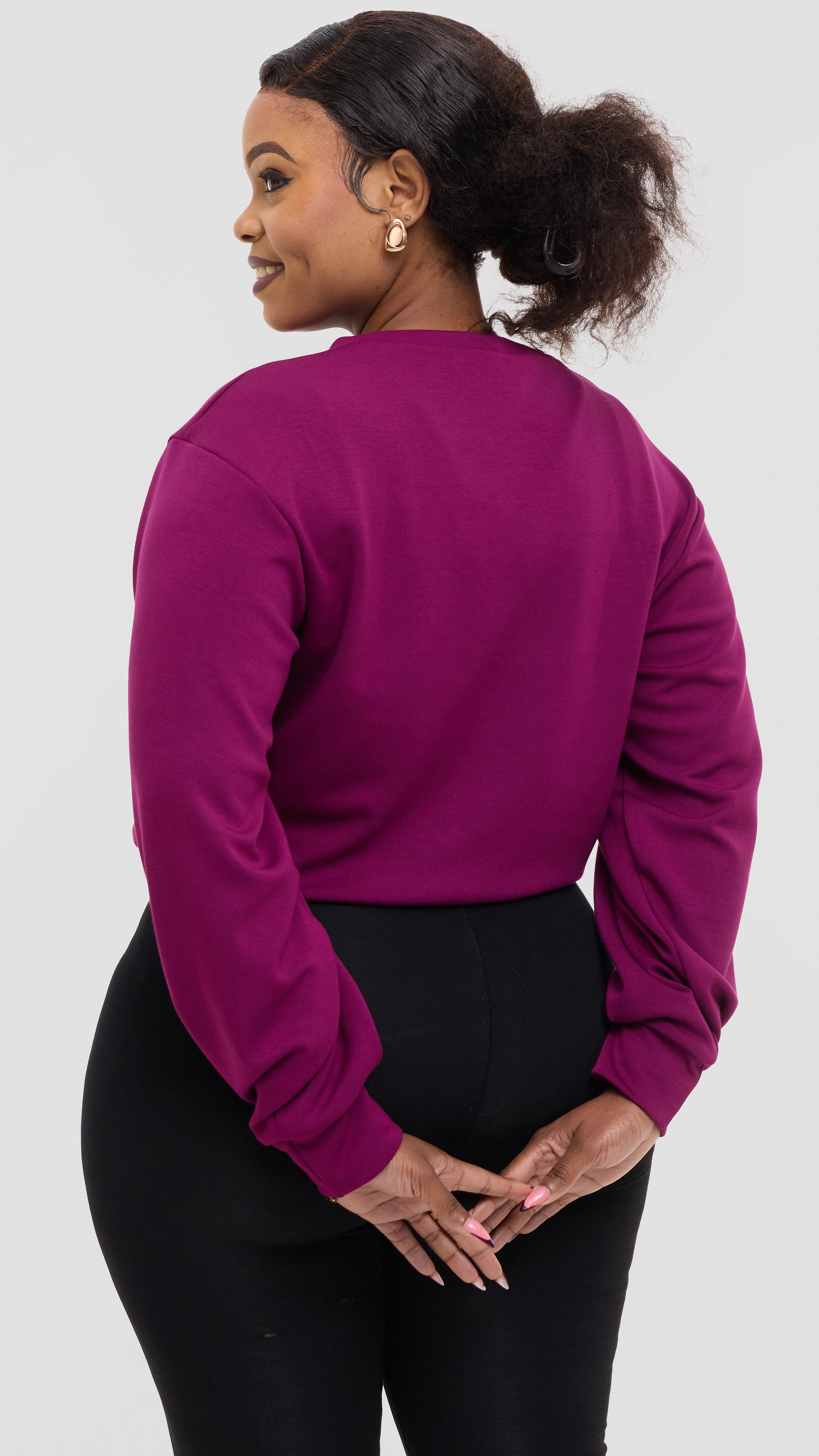 Vivo Sweatshirt in Scuba - Mulberry