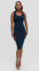 Vivo Basic Bodycon Dress in Stretch Reeyon - Dark Teal