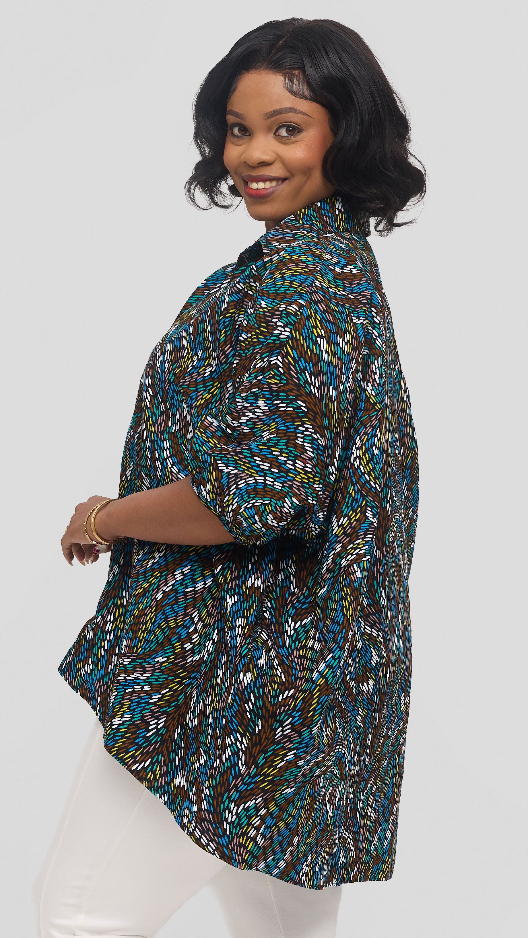 Safari by Vivo Tafari High Low Top in Kitenge - Hakika Print