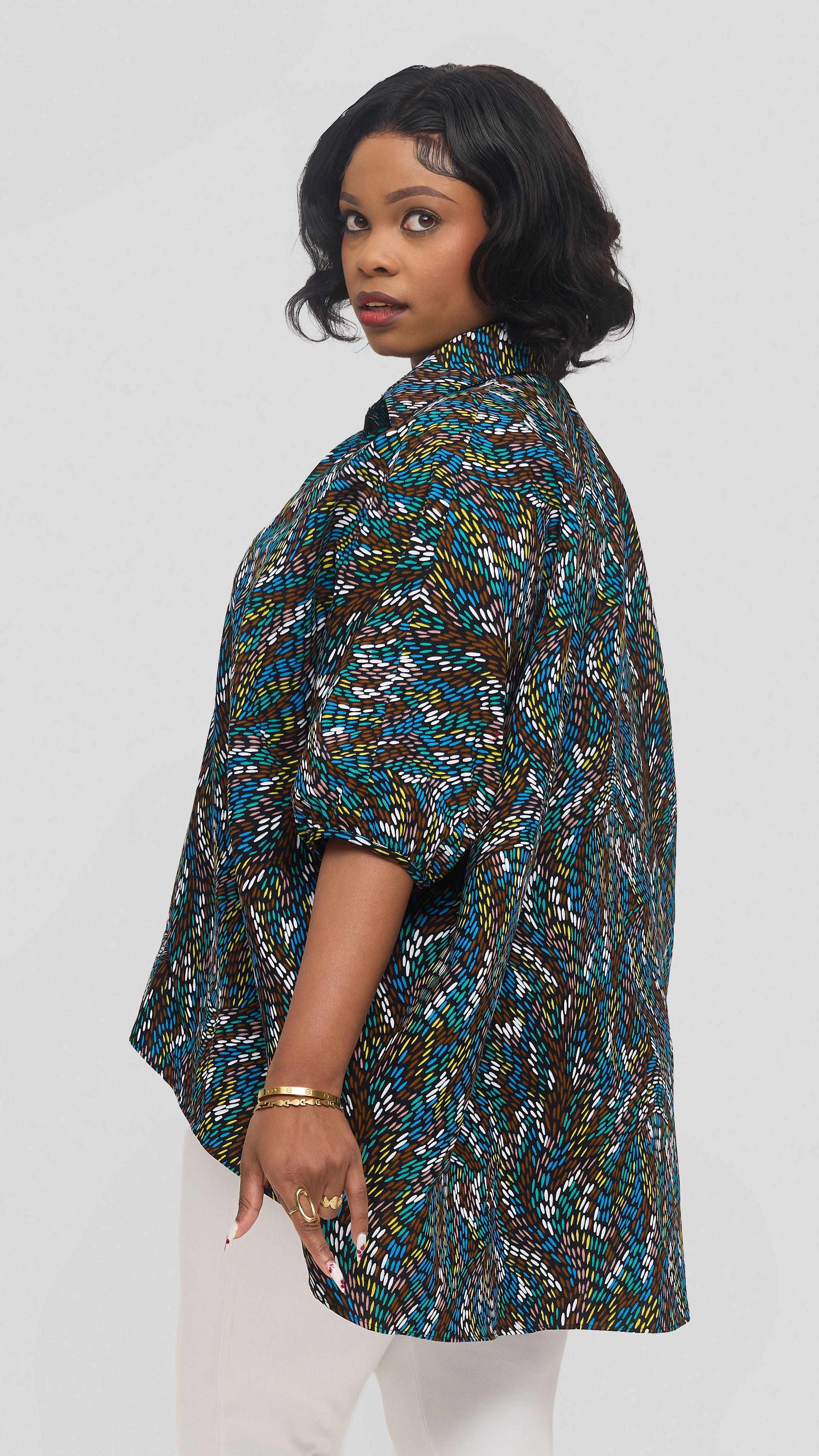 Safari by Vivo Tafari High Low Top in Kitenge - Hakika Print