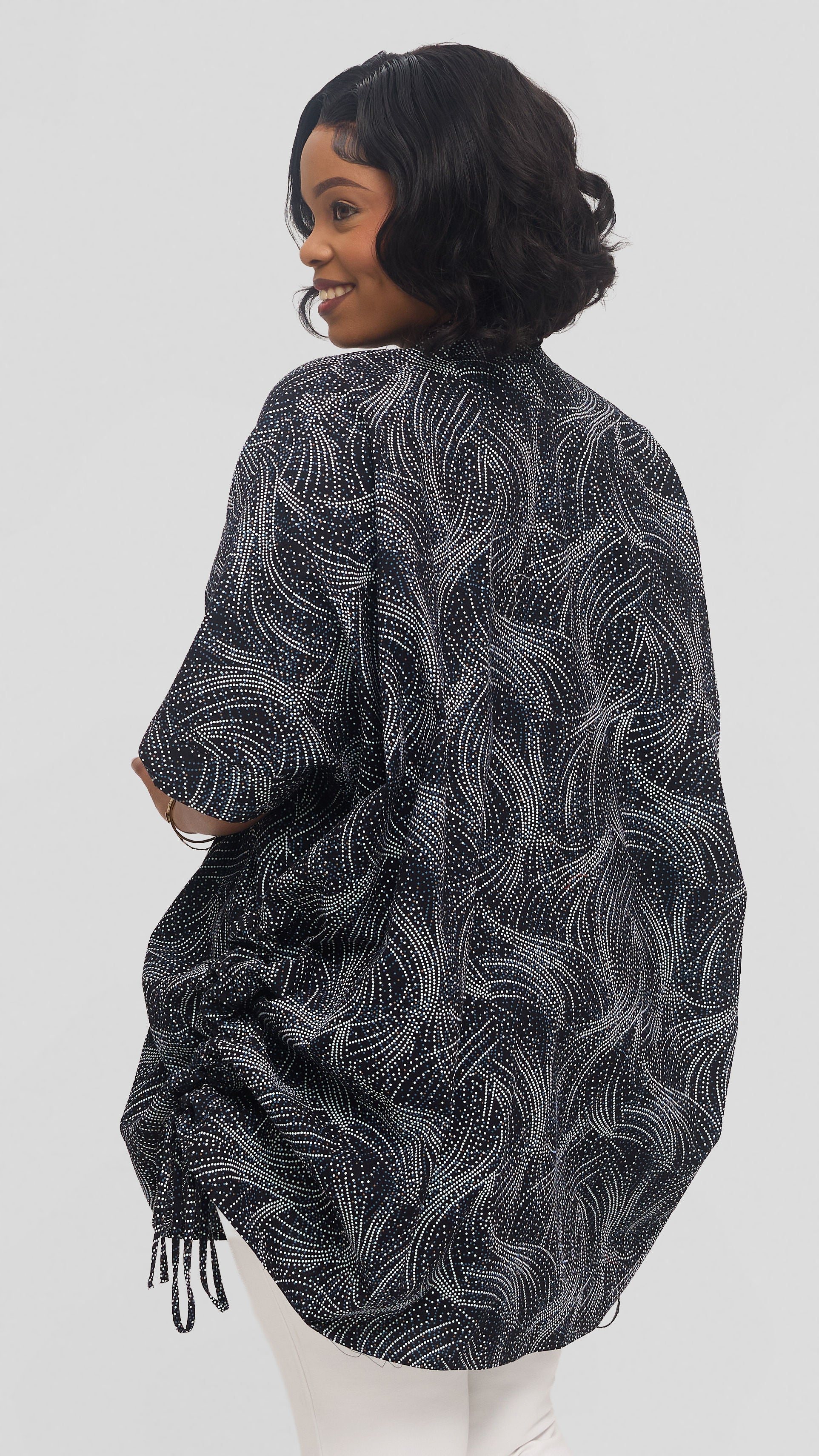 Safari by Vivo Zehra Short Kimono in Kitenge - Ombi Print