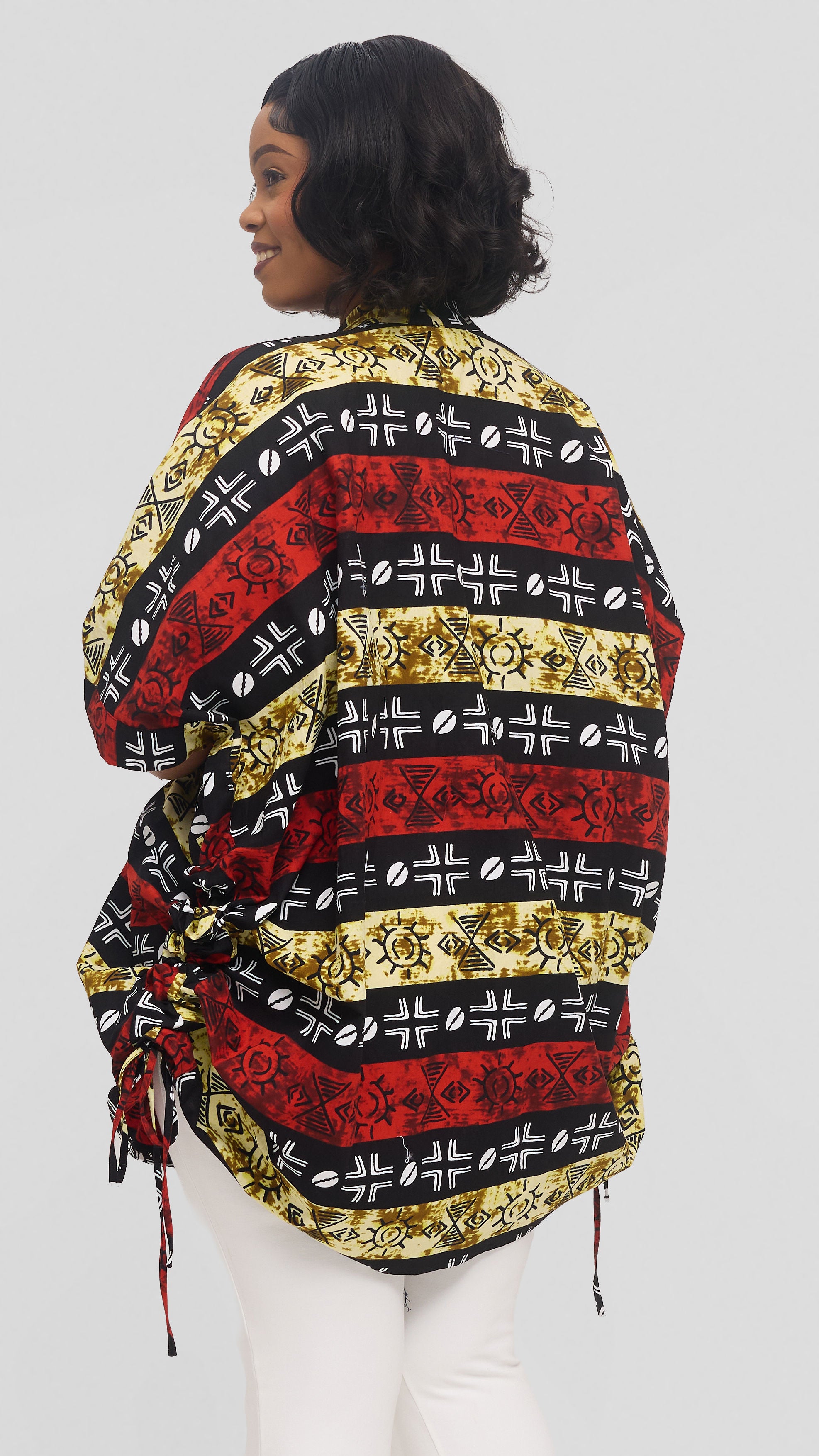 Safari by Vivo Zehra Short Kimono in Kitenge - Keya Print