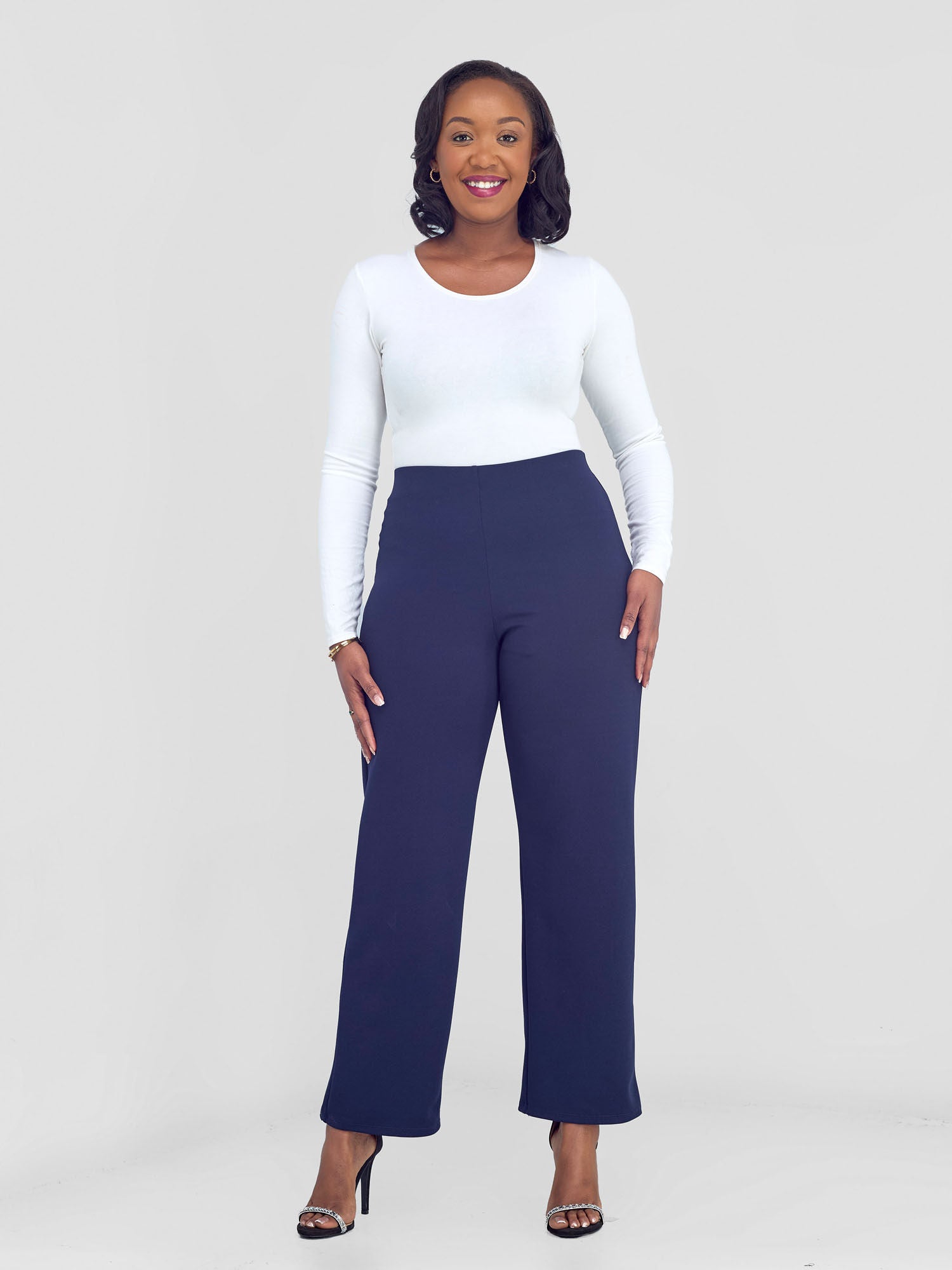 Vivo Wila Straight Pants - Navy Blue