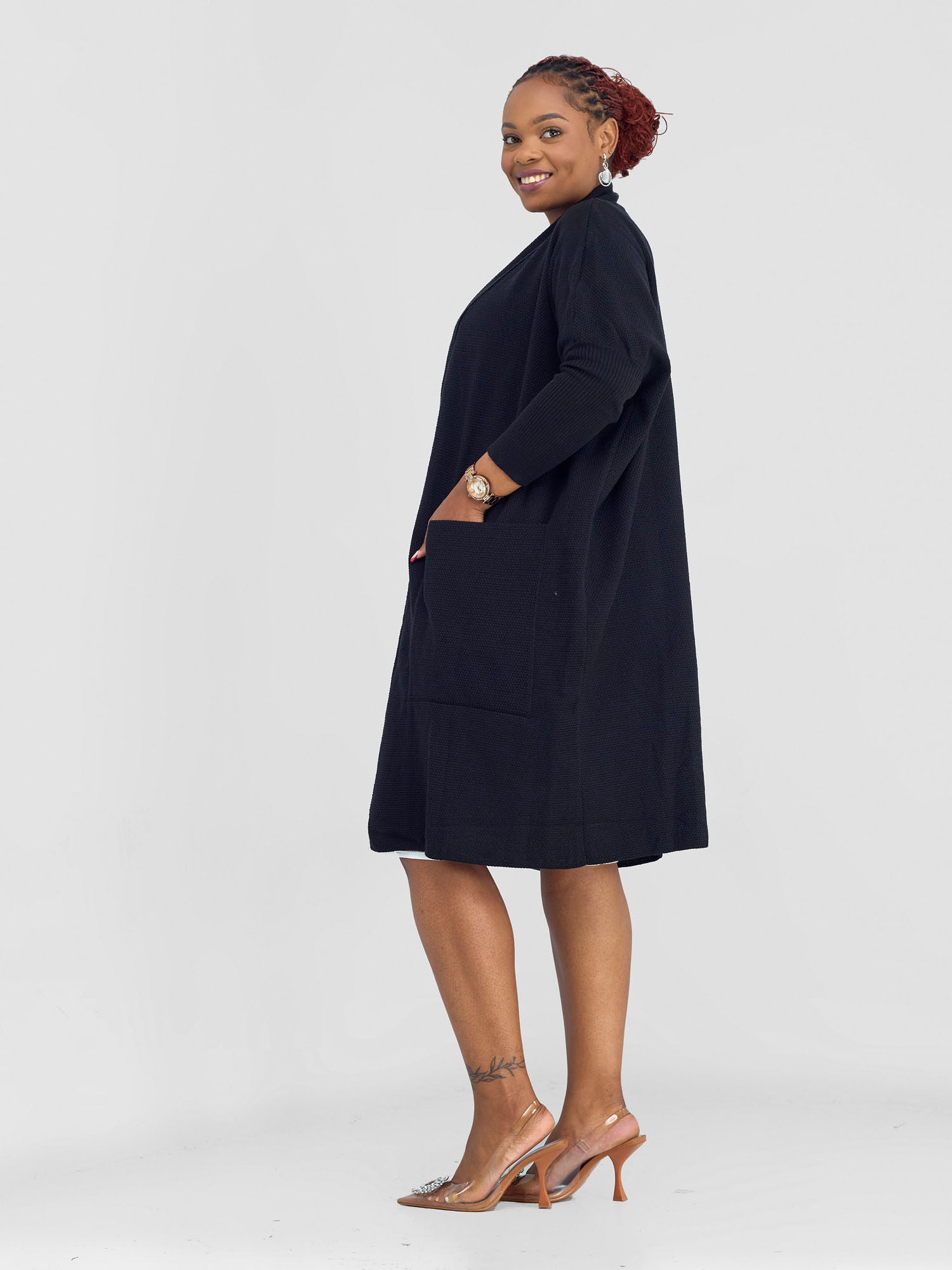 Vivo Cuffed Wide Sweater - Black