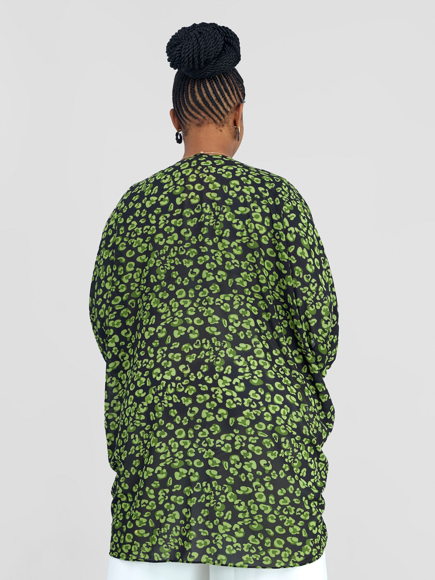 Vivo Maisha Butterfly Waterfall - Black / Green Doa Print