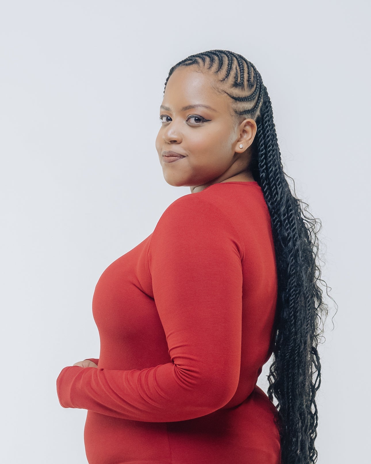 Vivo X This Is Essentials Long Sleeve Crew Neck Bodysuit - Red