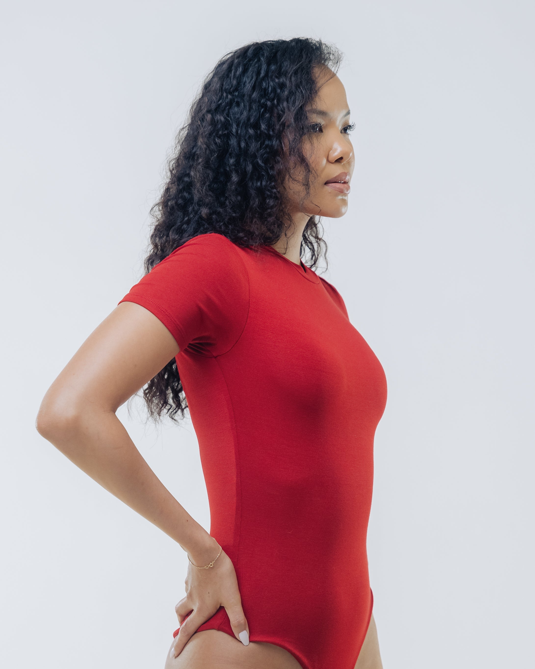 Vivo X This Is Essential  Short Sleeve Bodysuit - Red