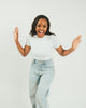 Vivo X This Is Essential Short Sleeve Bodysuit - White - Shopzetu
