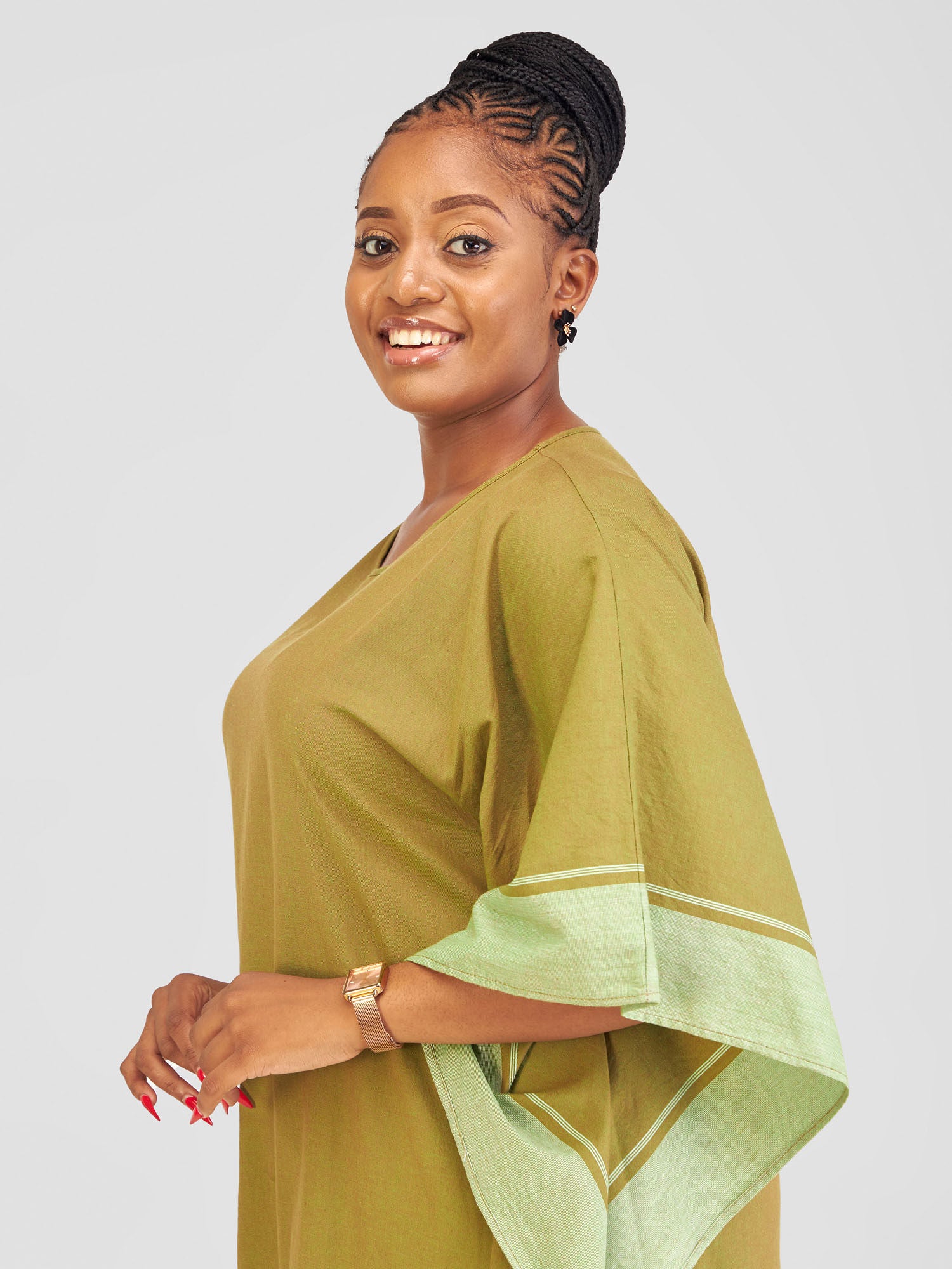 Safari Haya Assymetrical Maxi Dress - Parrot Koko Print