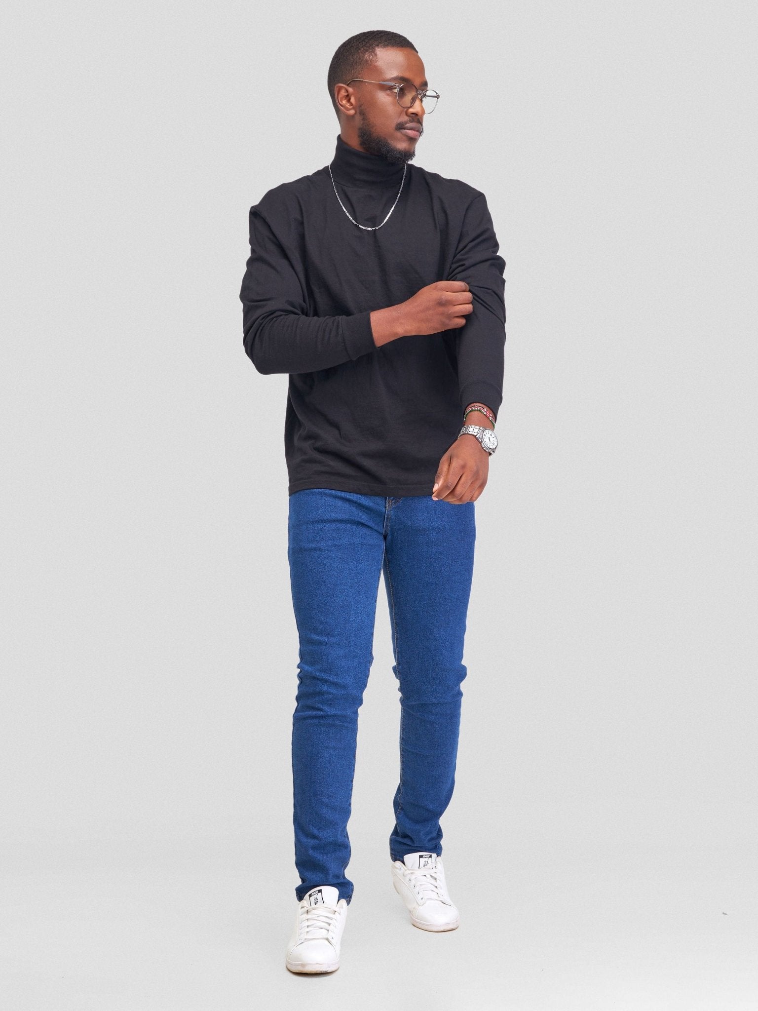 Denim Haven Classic Men's Straight Jeans - Dark Blue - Shopzetu
