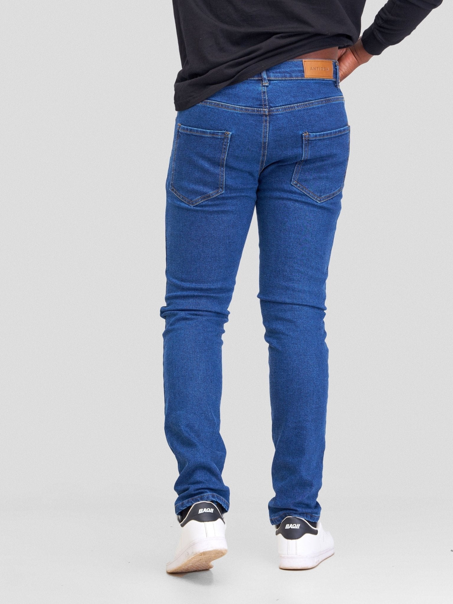 Denim Haven Classic Men's Straight Jeans - Dark Blue - Shopzetu