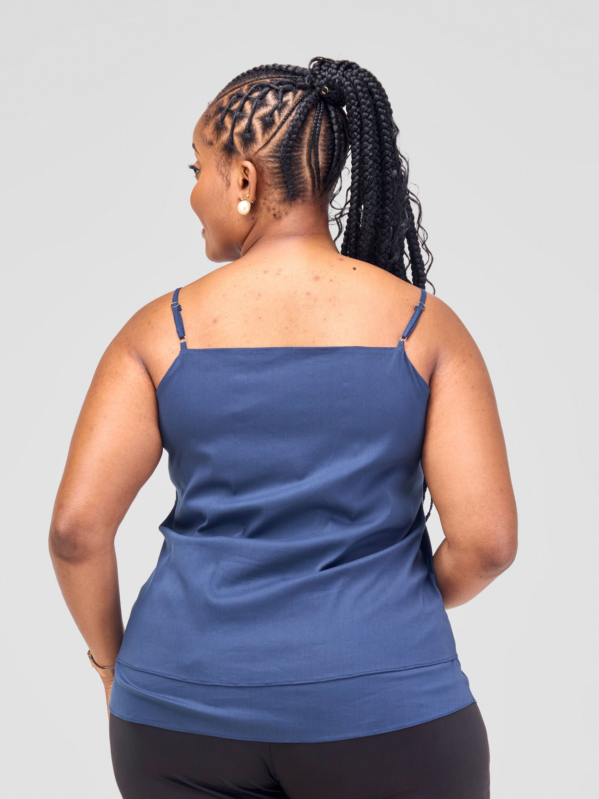 Safari Lira Panelled Camisole Top - Navy Blue