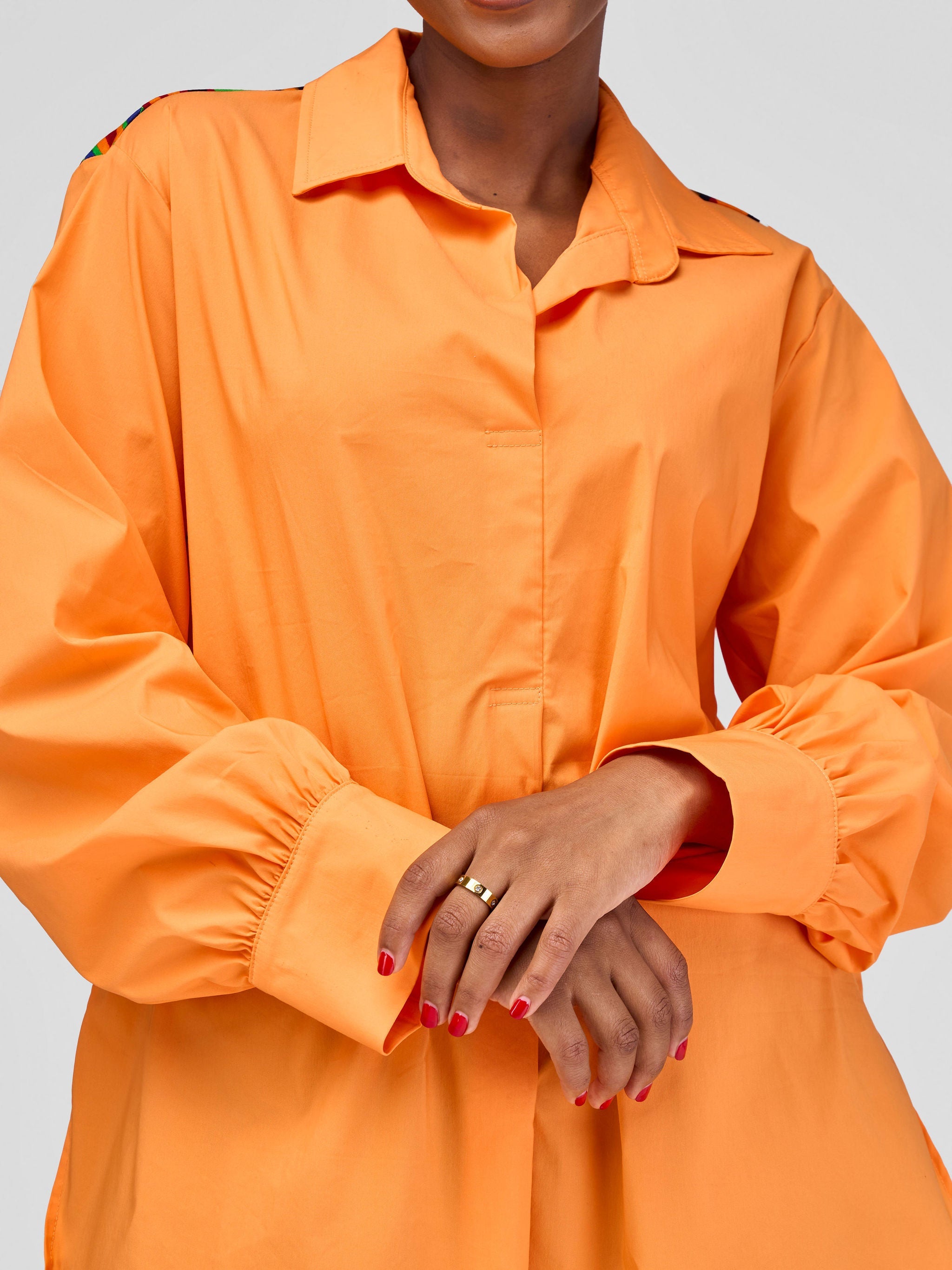 Safari Lira Criss - Cross Yoke Shirt - Orange