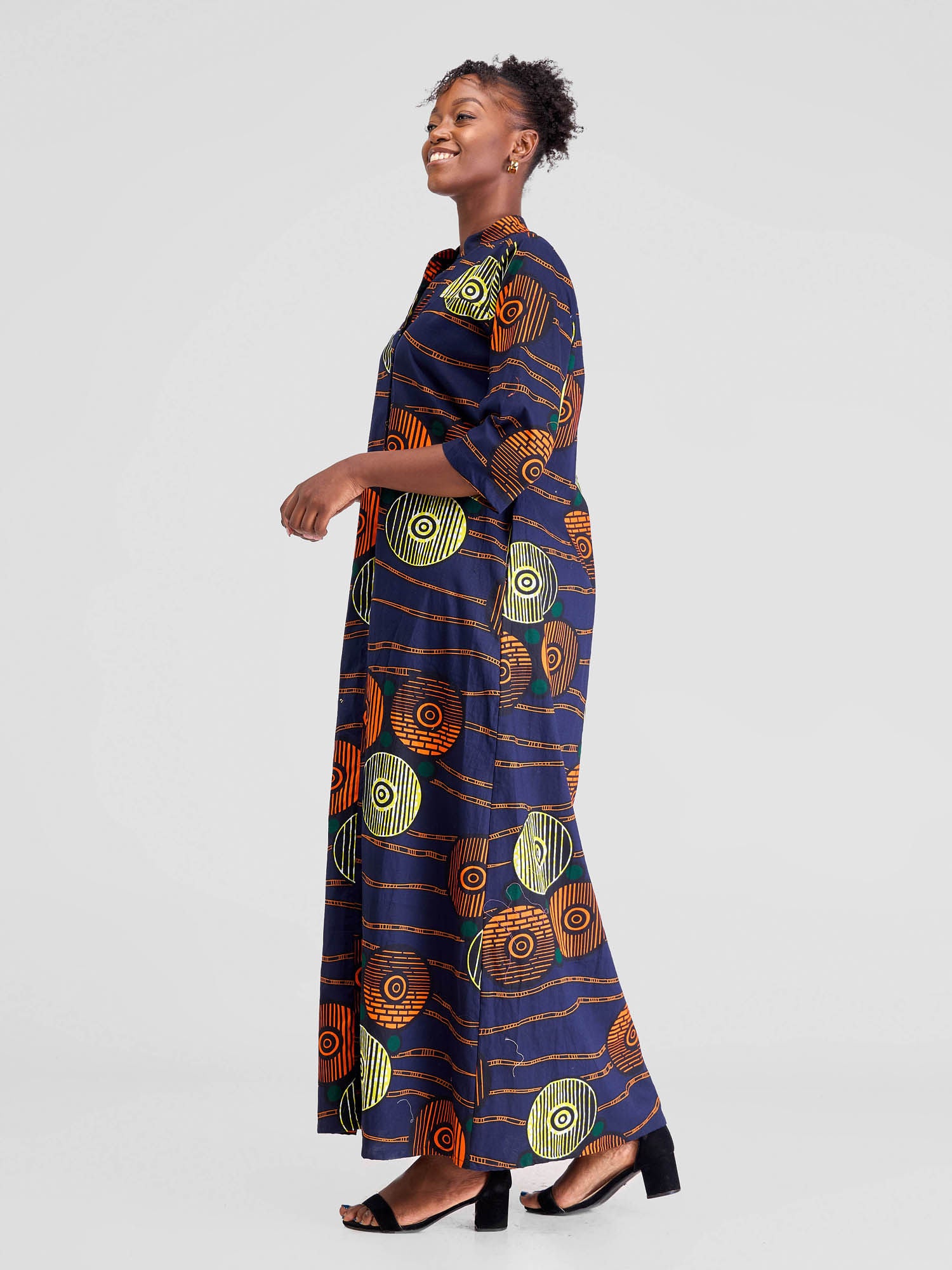 Safari Nimali 3/4 Sleeve Maxi Dress - Jua Print