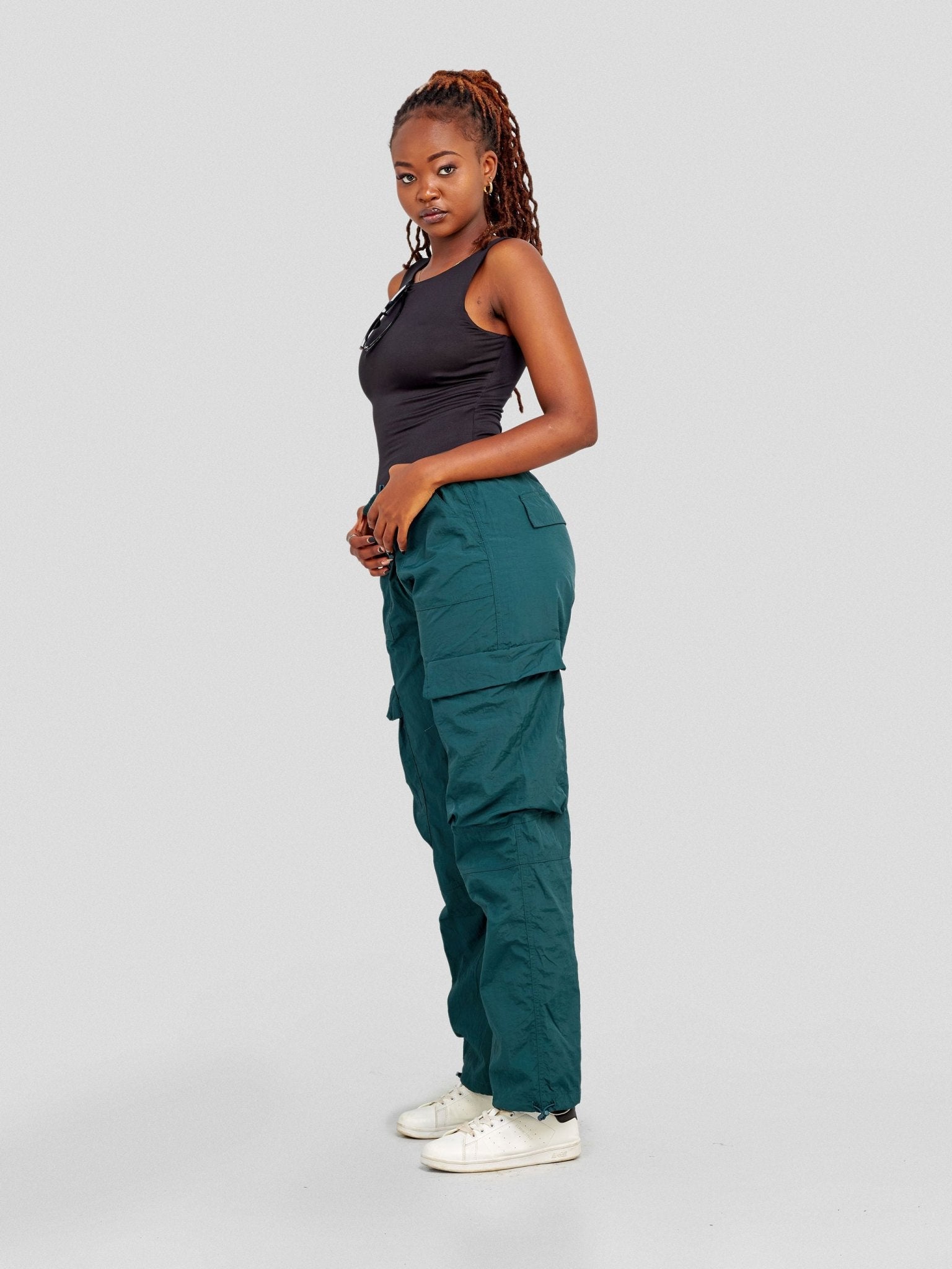 Popular 21 Cargo Parachutes Pants - Botanical Garden(Hunter) - Shopzetu