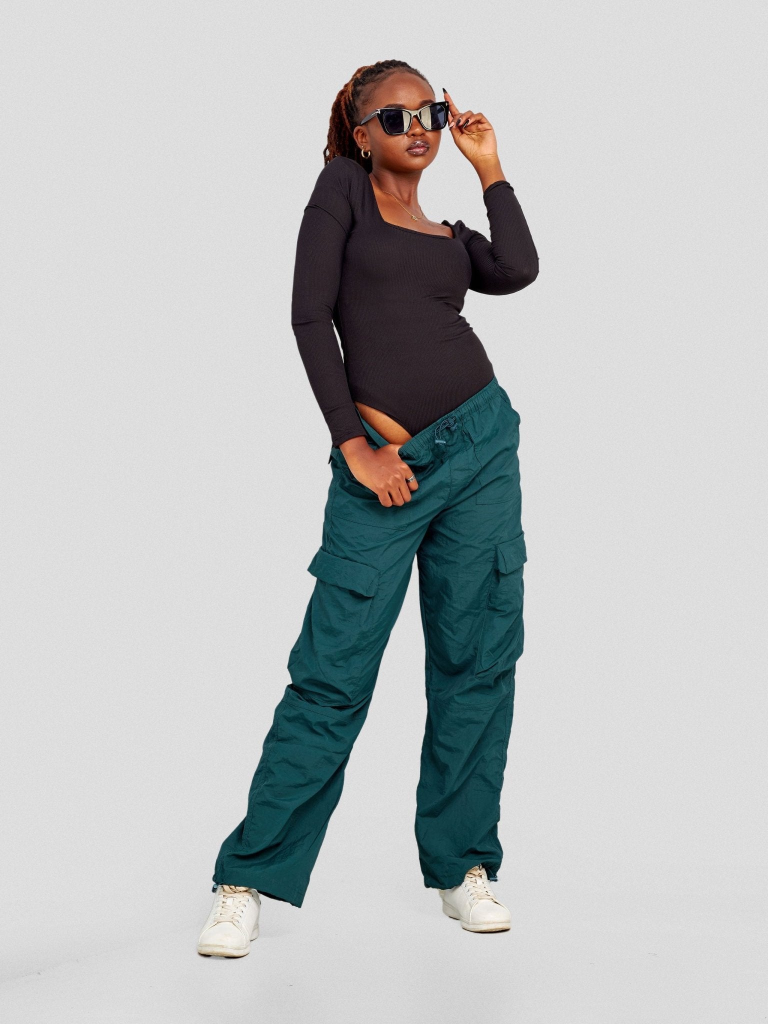 Popular 21 Cargo Parachutes Pants - Botanical Garden(Hunter) - Shopzetu