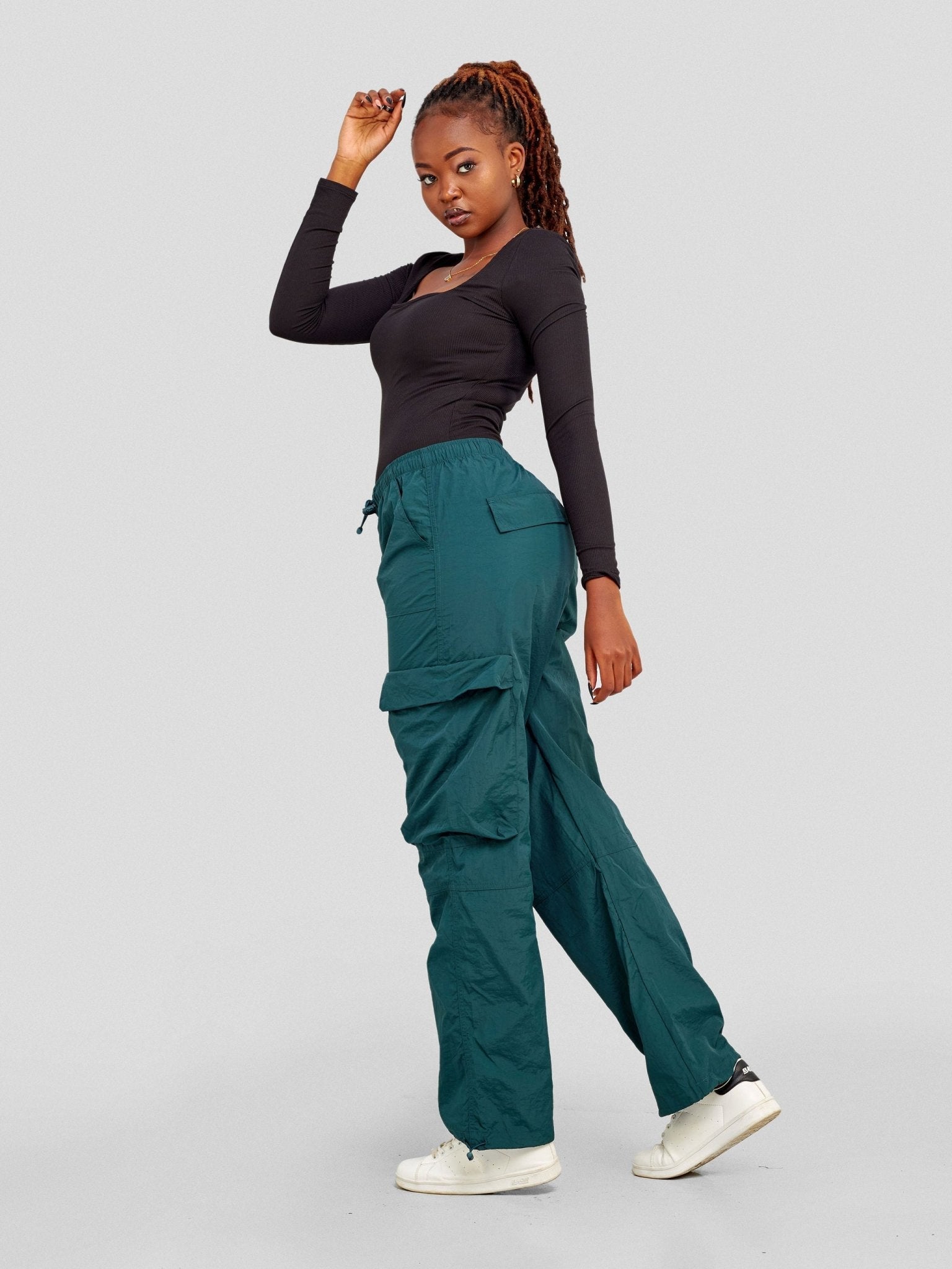 Popular 21 Cargo Parachutes Pants - Botanical Garden(Hunter) - Shopzetu