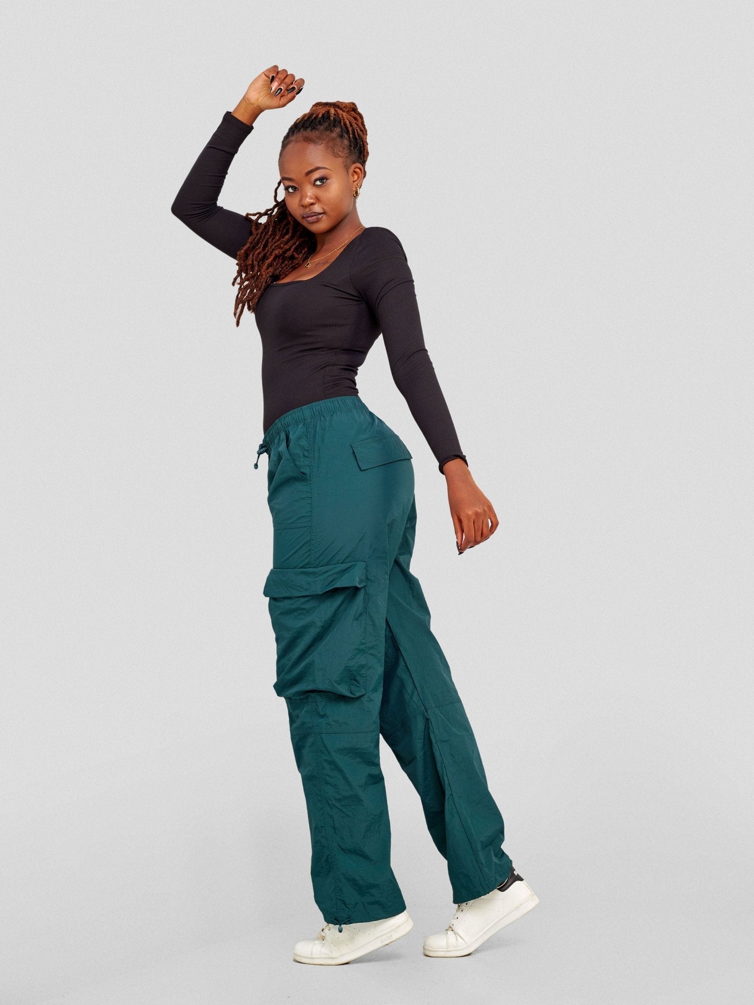 Popular 21 Cargo Parachutes Pants - Botanical Garden(Hunter) - Shopzetu