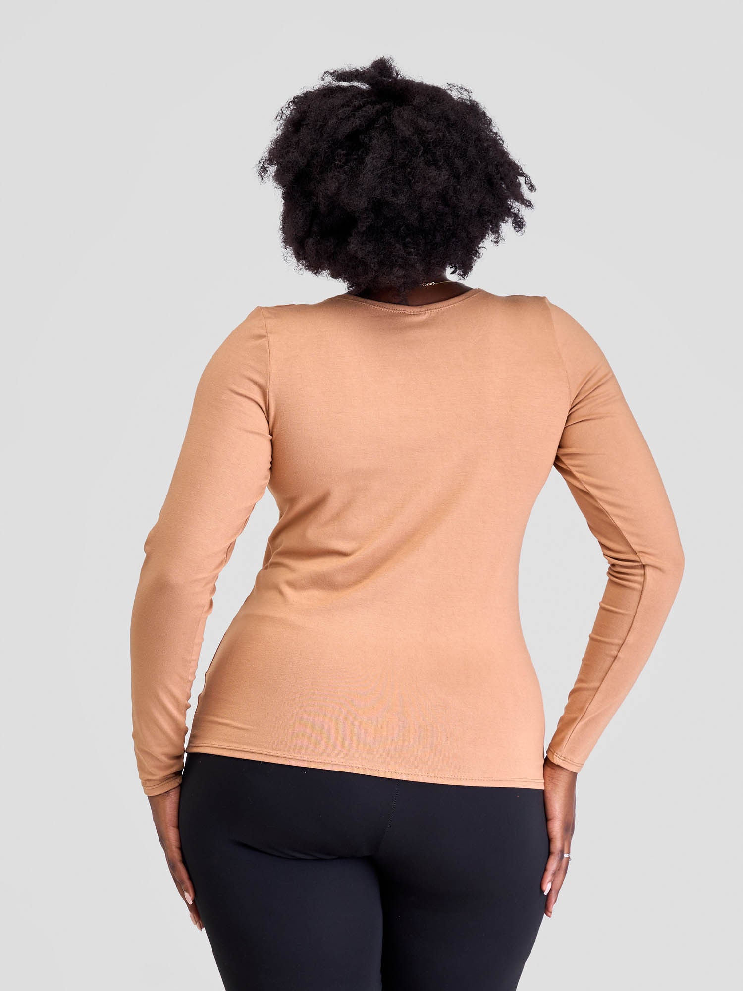 Vivo Basic Long Sleeved Top - Tan