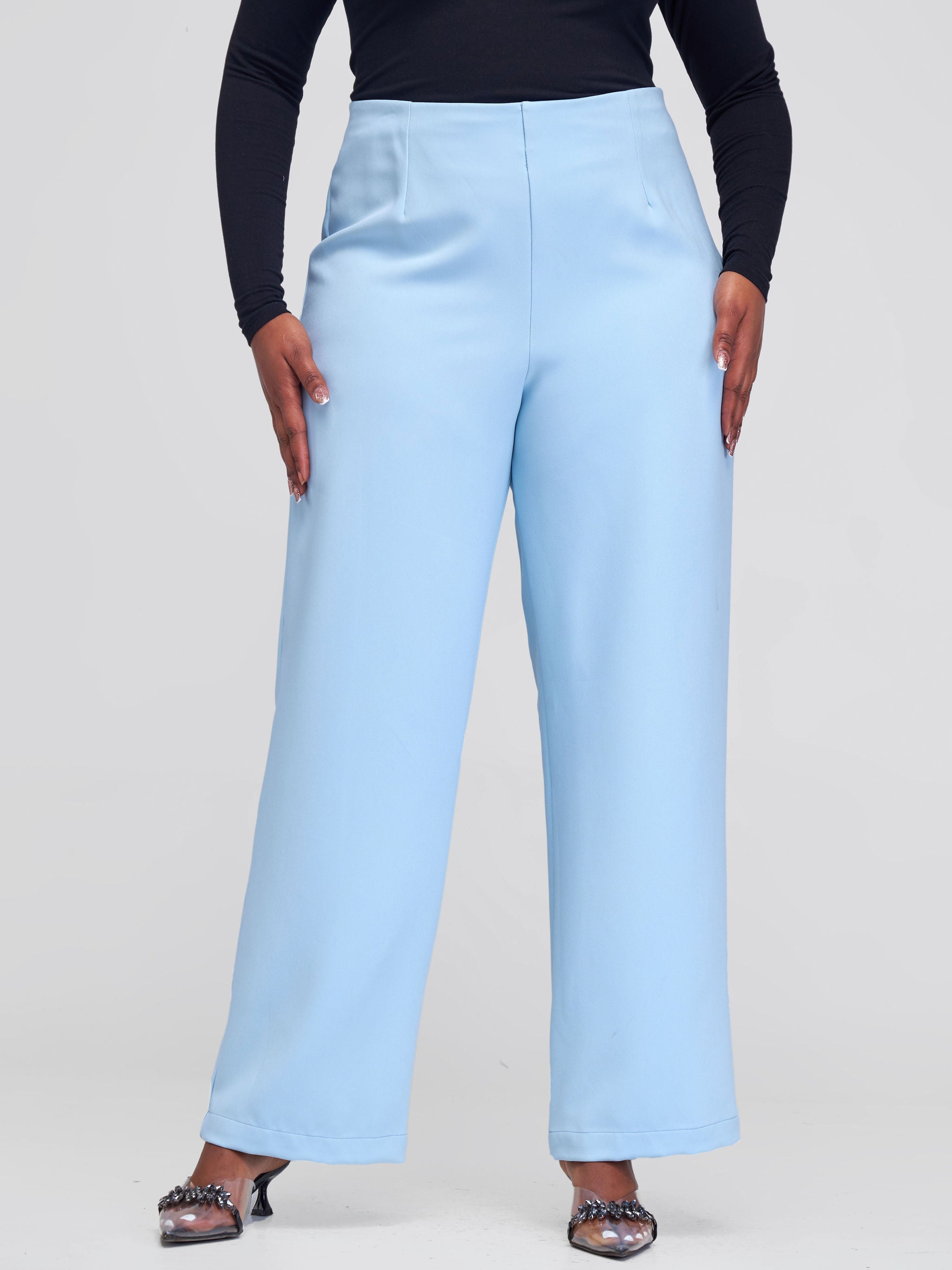 Vivo Taji Straight Leg Pants - Light Blue