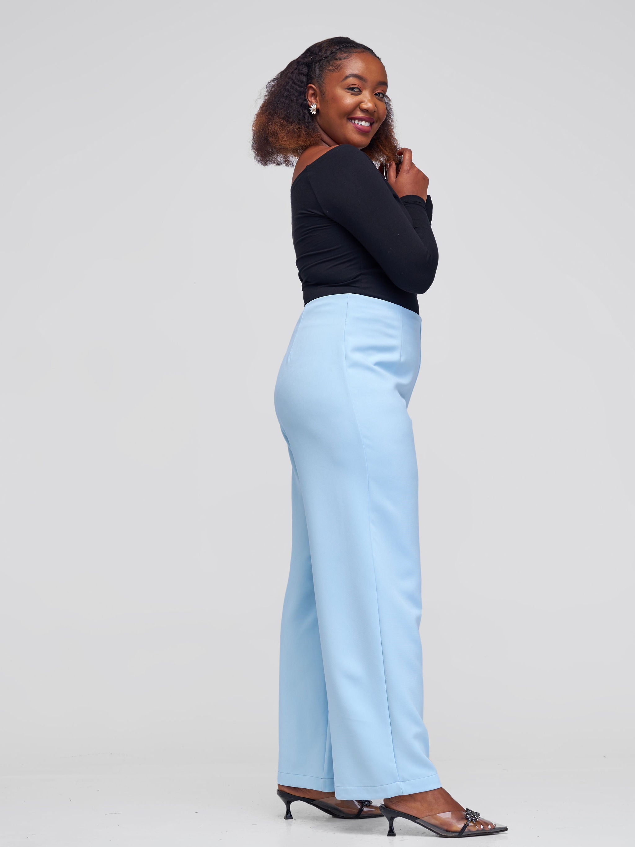 Vivo Taji Straight Leg Pants - Light Blue