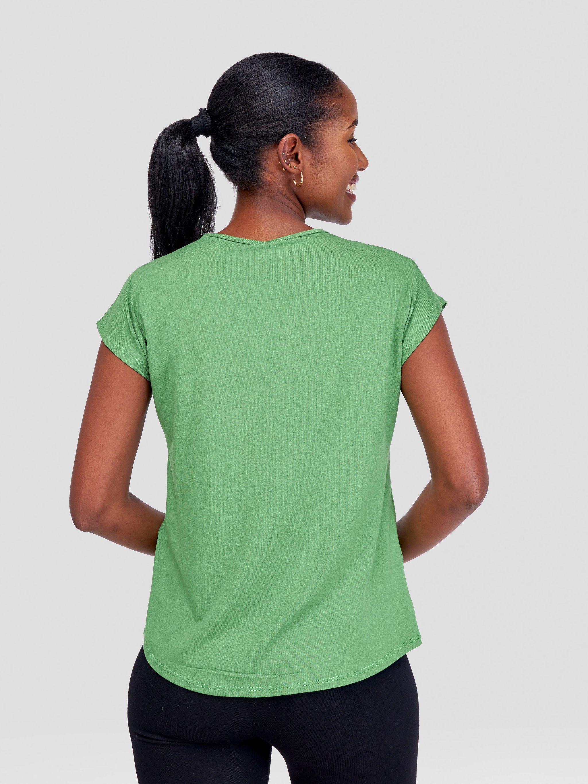 Vivo Basic Drop Shoulder Top - Lime Green