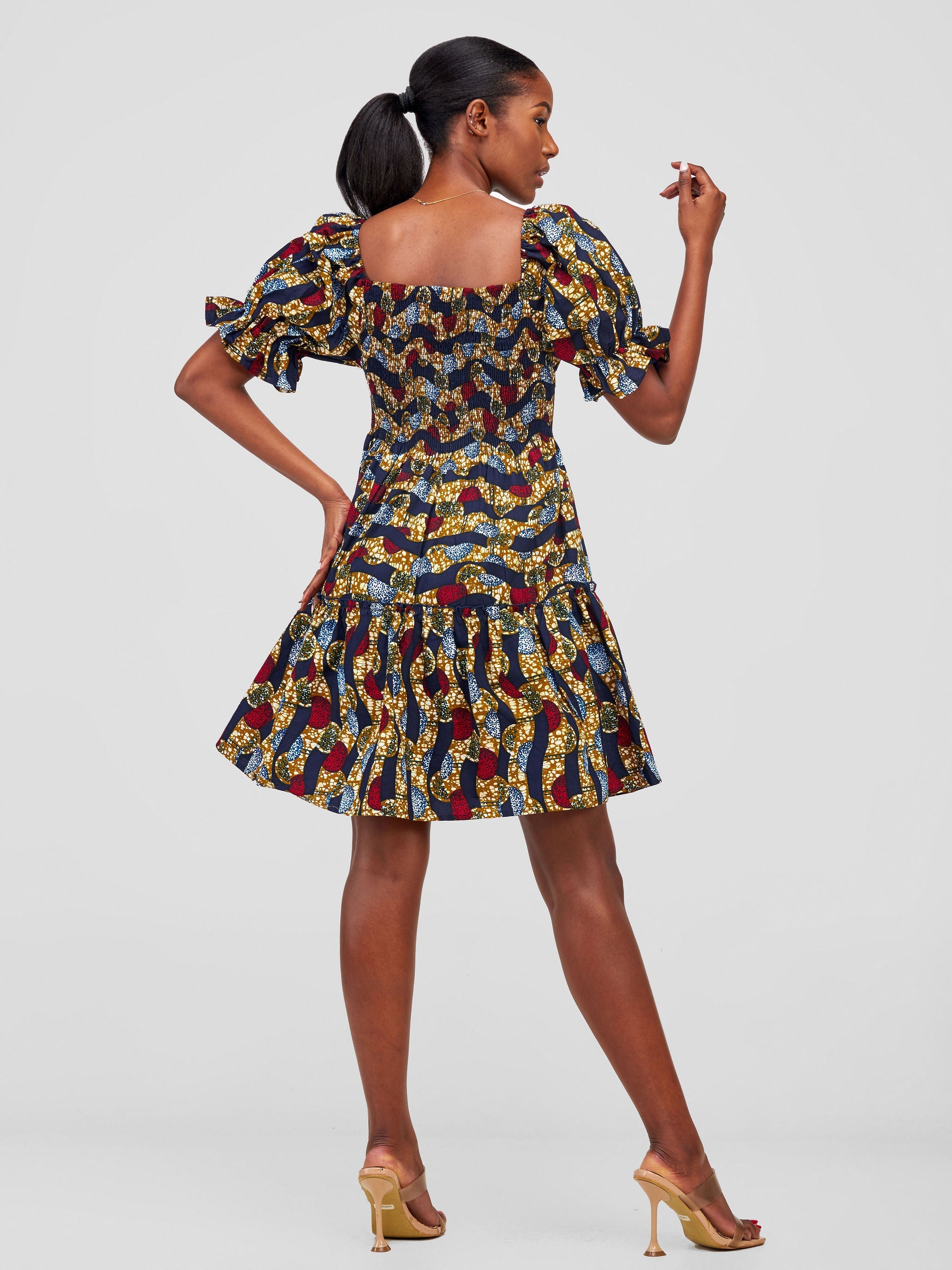 Safari Nimali Bustier Knee Length Dress - Doa Print