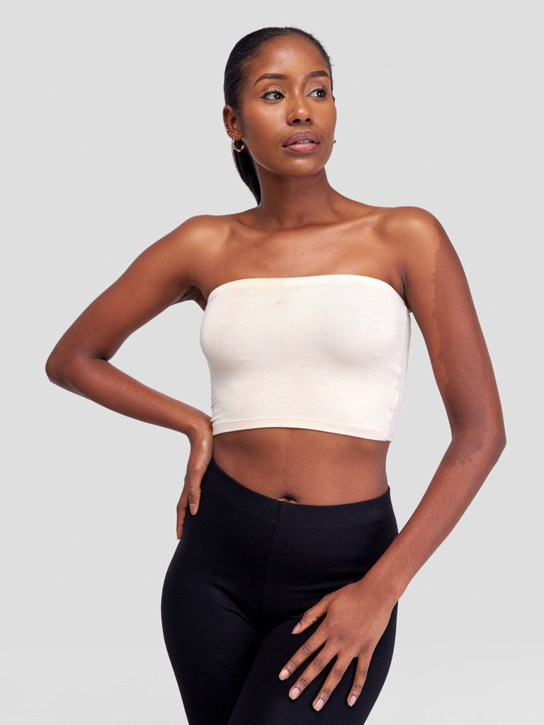 Zoya Basic Jersey Bandeau - Buttermilk - Shopzetu