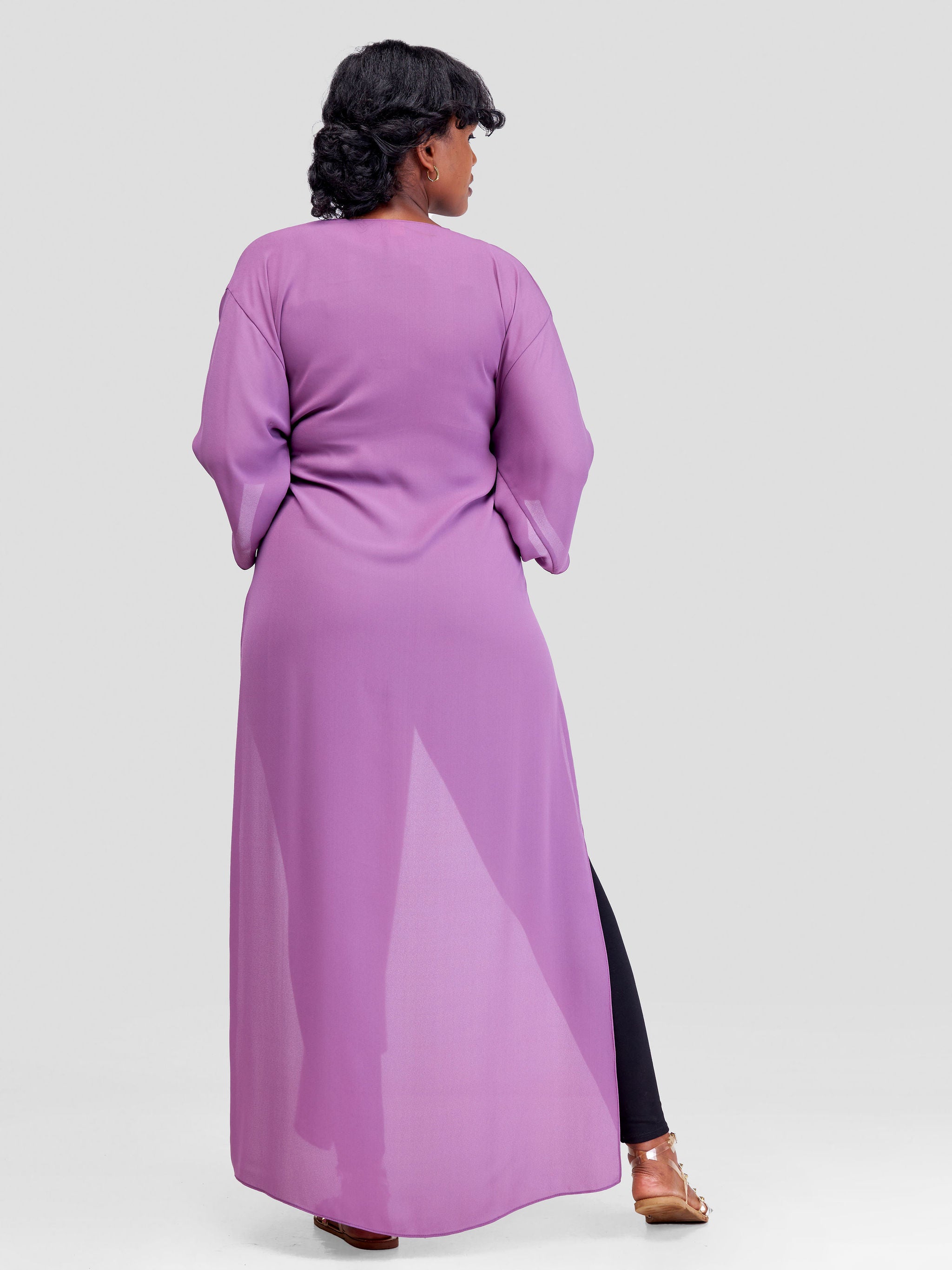 Vivo Basic Nandi High Slit Kimono -Purple